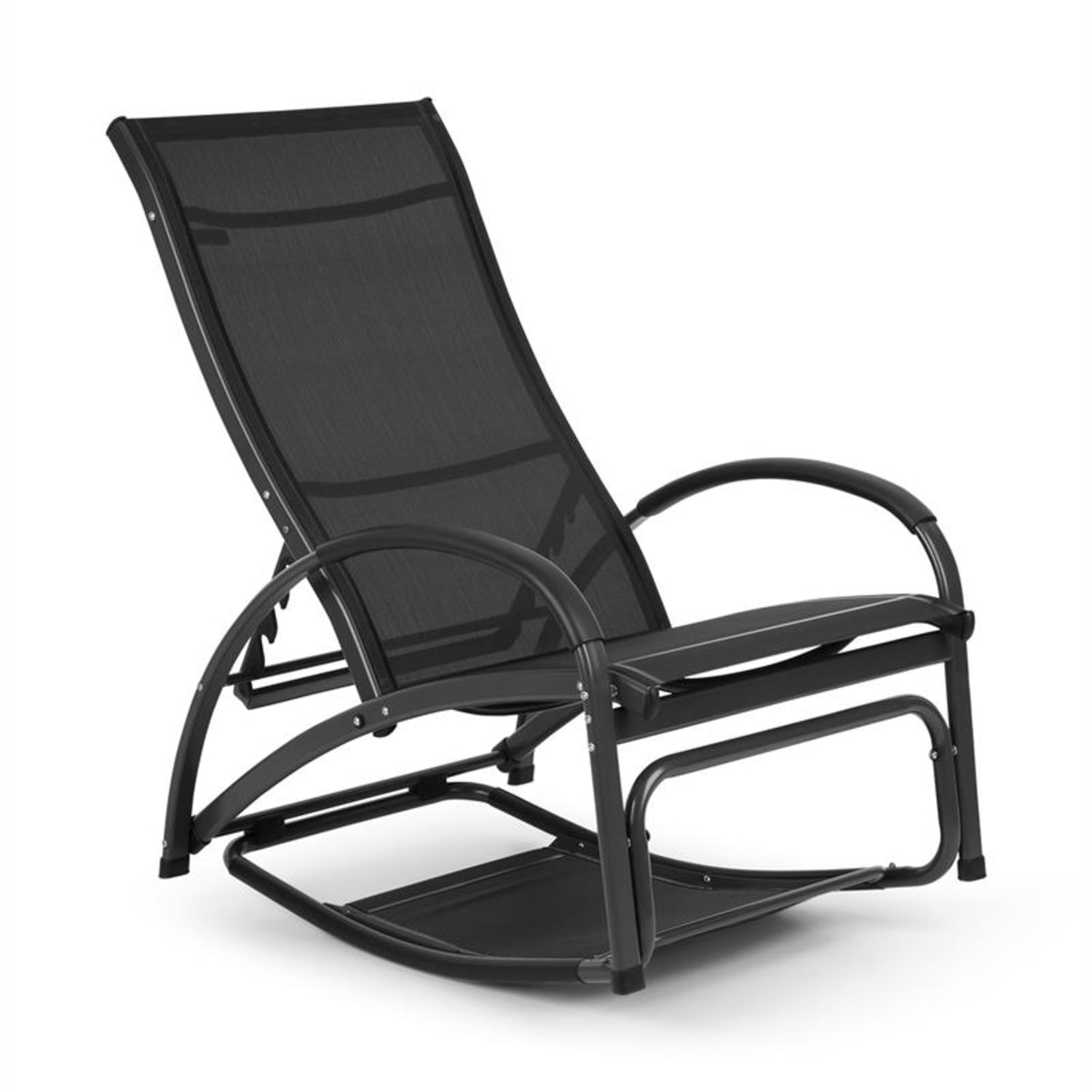 Beverly Wood Sonnenliege Schaukelstuhl Aluminium schwarz