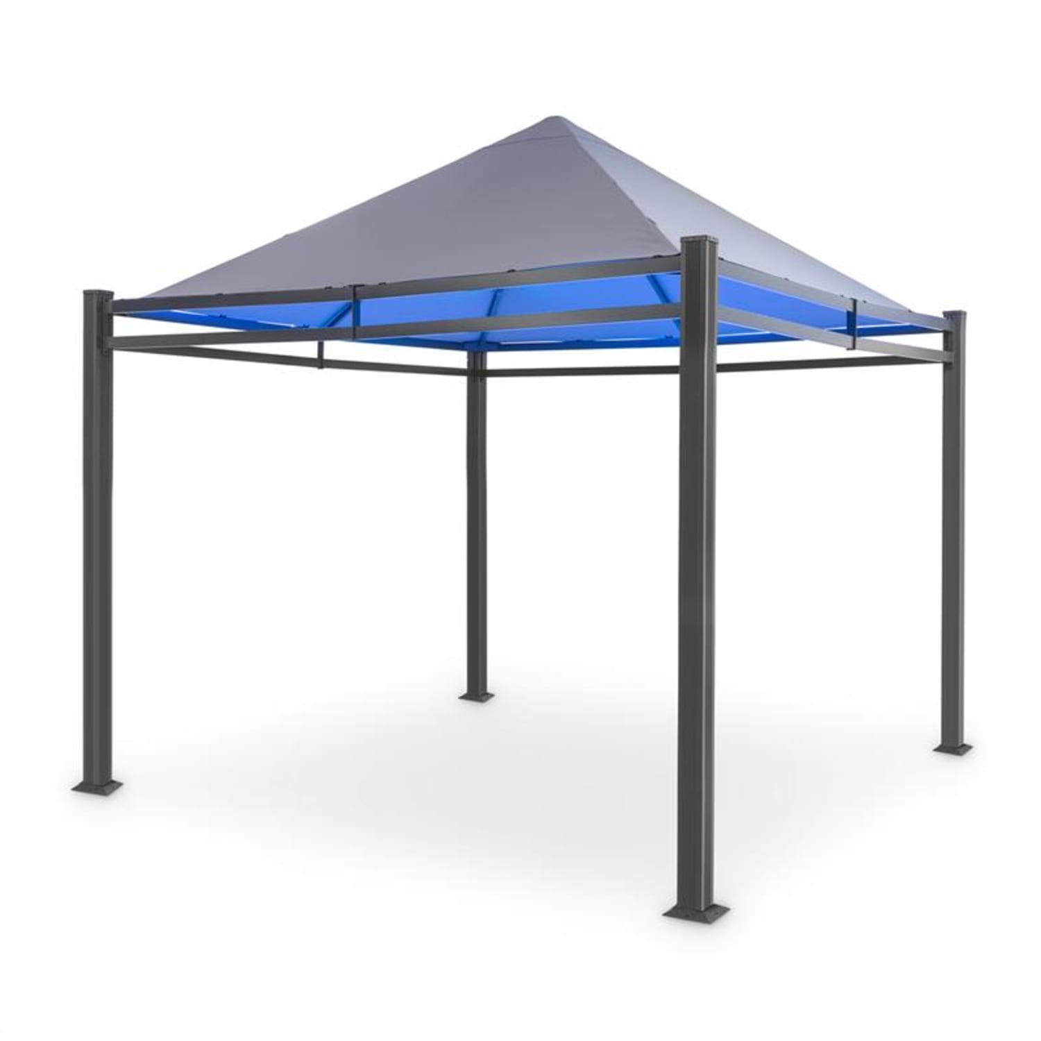 Pantheon Illumina Pérgola con techo policarbonato Aluminio Negra