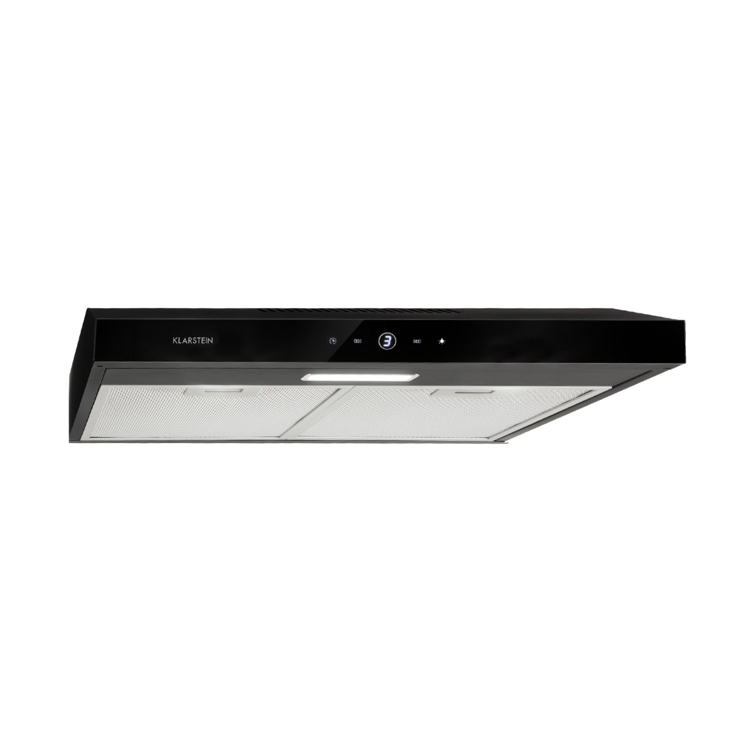 Contempo Neo Unterbau-Abzugshaube 60cm 175m³/h Edelstahl LED Acryl schwarz