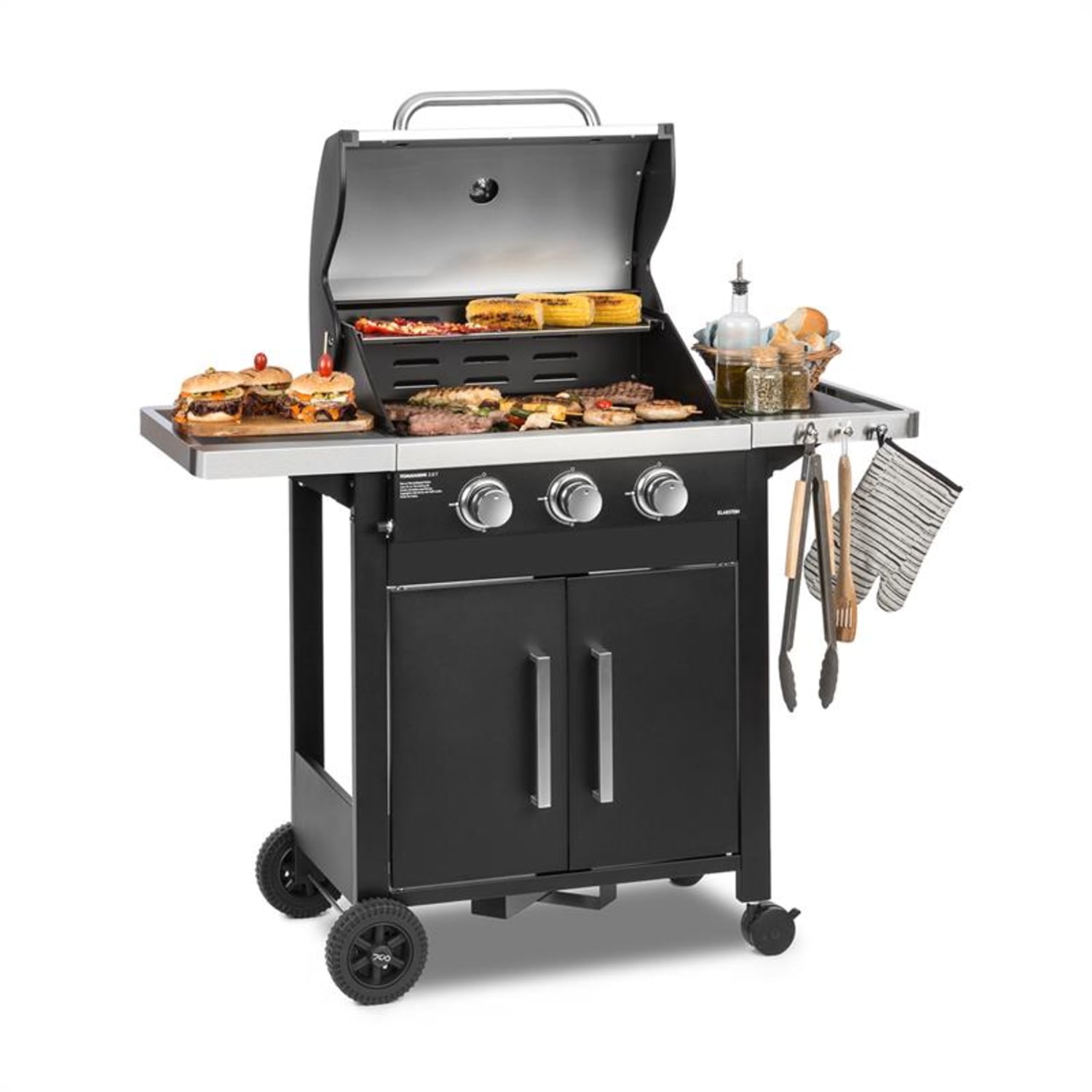 Tomahawk 3.0 T Gas Grill 3 x 3.2 kW Burner 53x39cm Grill Stainless Steel