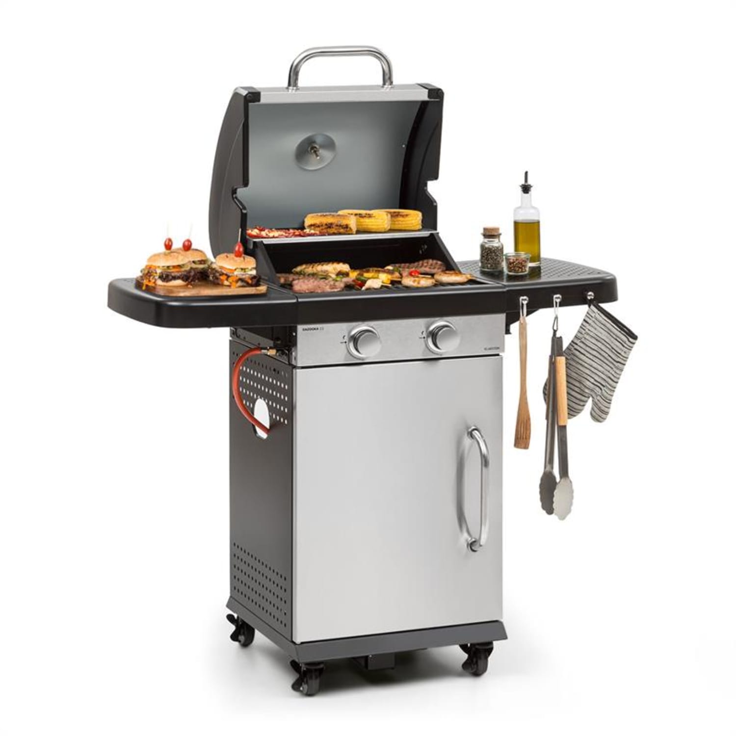 Gazooka 2.0T Gas BBQ Grill 2x3kW Brenner Edelstahl