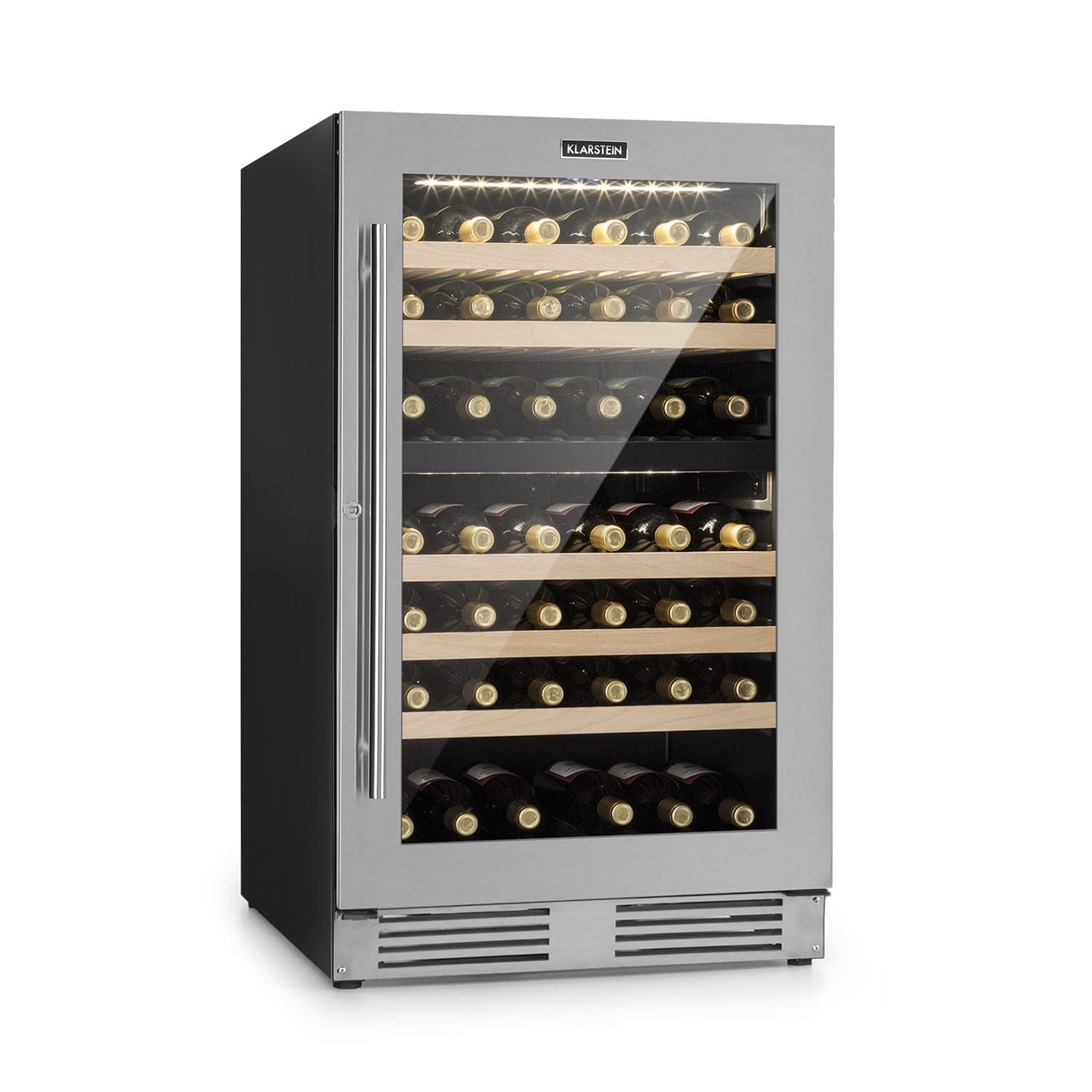 Vinovilla 79 Built-in Duo Zweizonen-Weinkühlschrank 190l 79 Fl. 3-lagige Glastür
