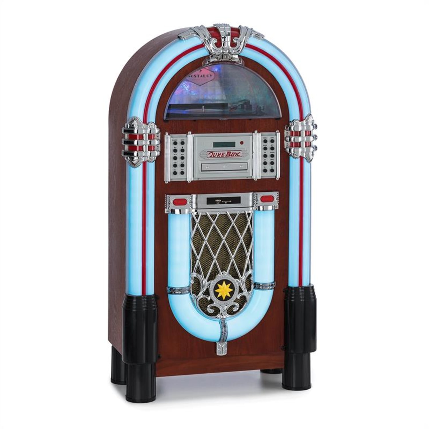 Graceland DAB jukebox BT DC vinile DAB+/FM USB SD AUX-IN luce a LED