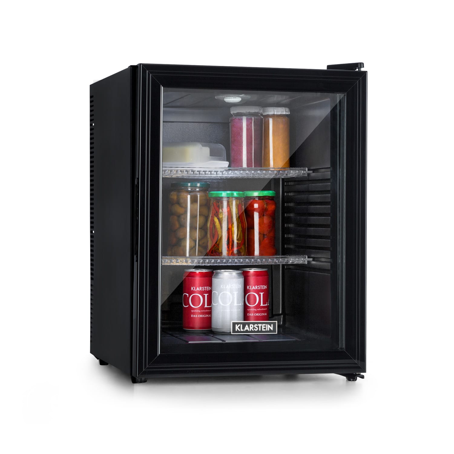 Brooklyn 42 Mini-Kühlschrank Glastür LED Ablage
