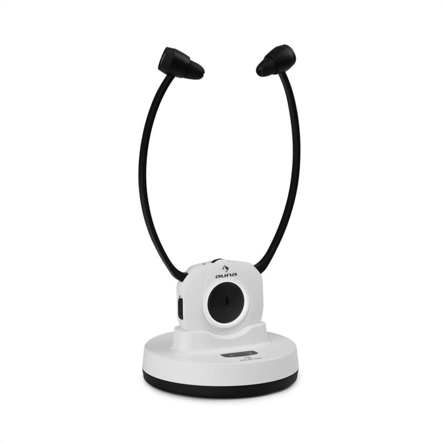 Stereoskop, bezdrôtové slúchadlá so stetoskopickou konštrukciou, do uší, 20 m, 2,4 GHz, TV/HiFi/CD/MP3, akumulátor, biele