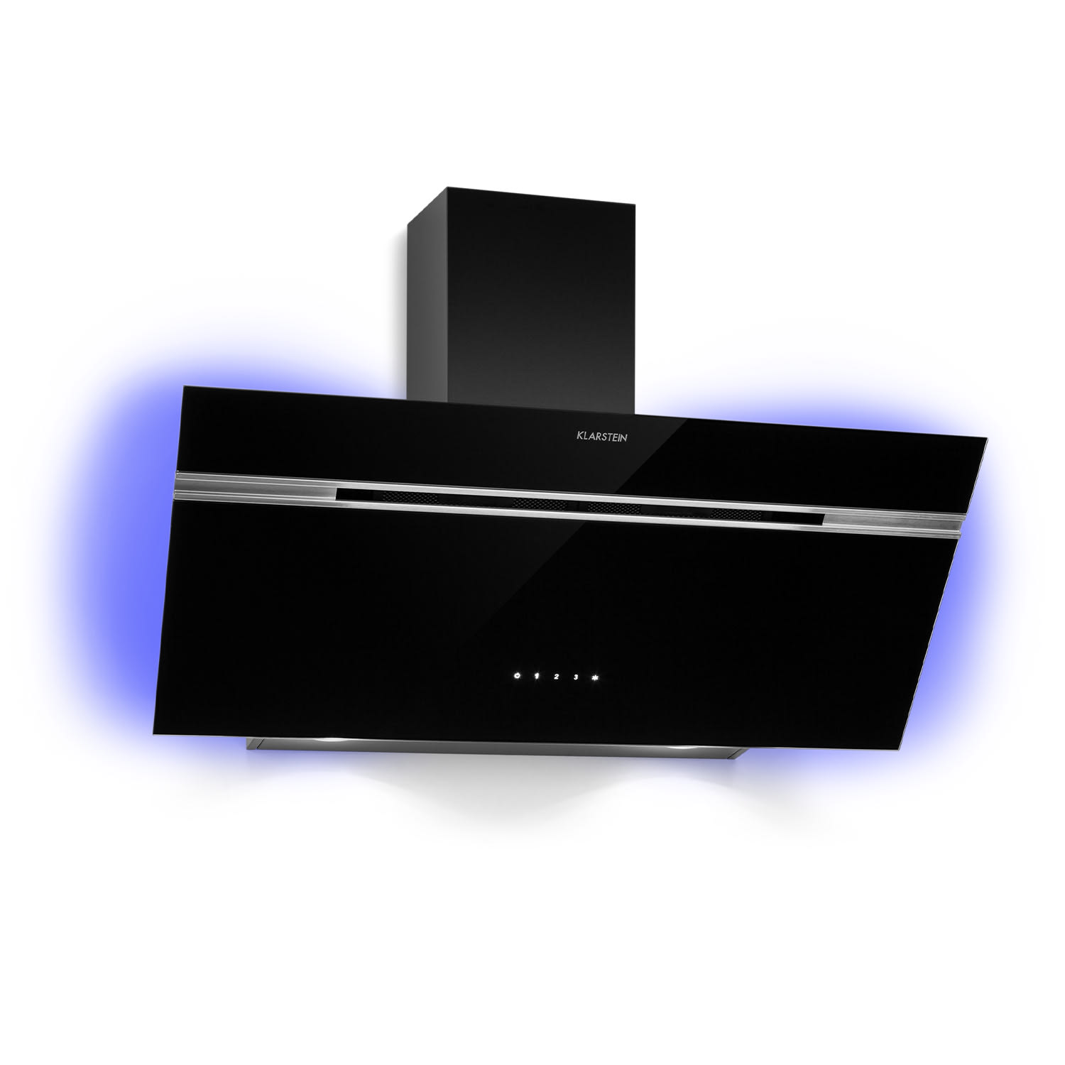 Alina Campana extractora de 90cm 600 m³/h Pantalla led Luz de ambiente Negra