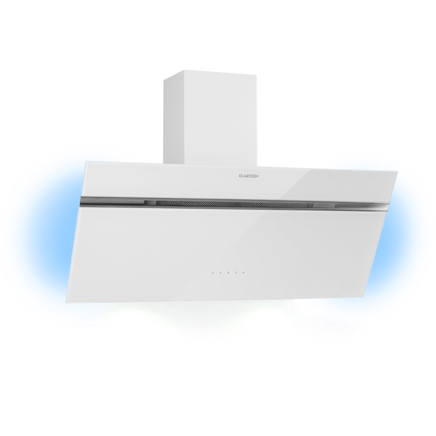 Alina Hotte aspirante 90 cm 600 m³/h classe A - Design verre blanc
