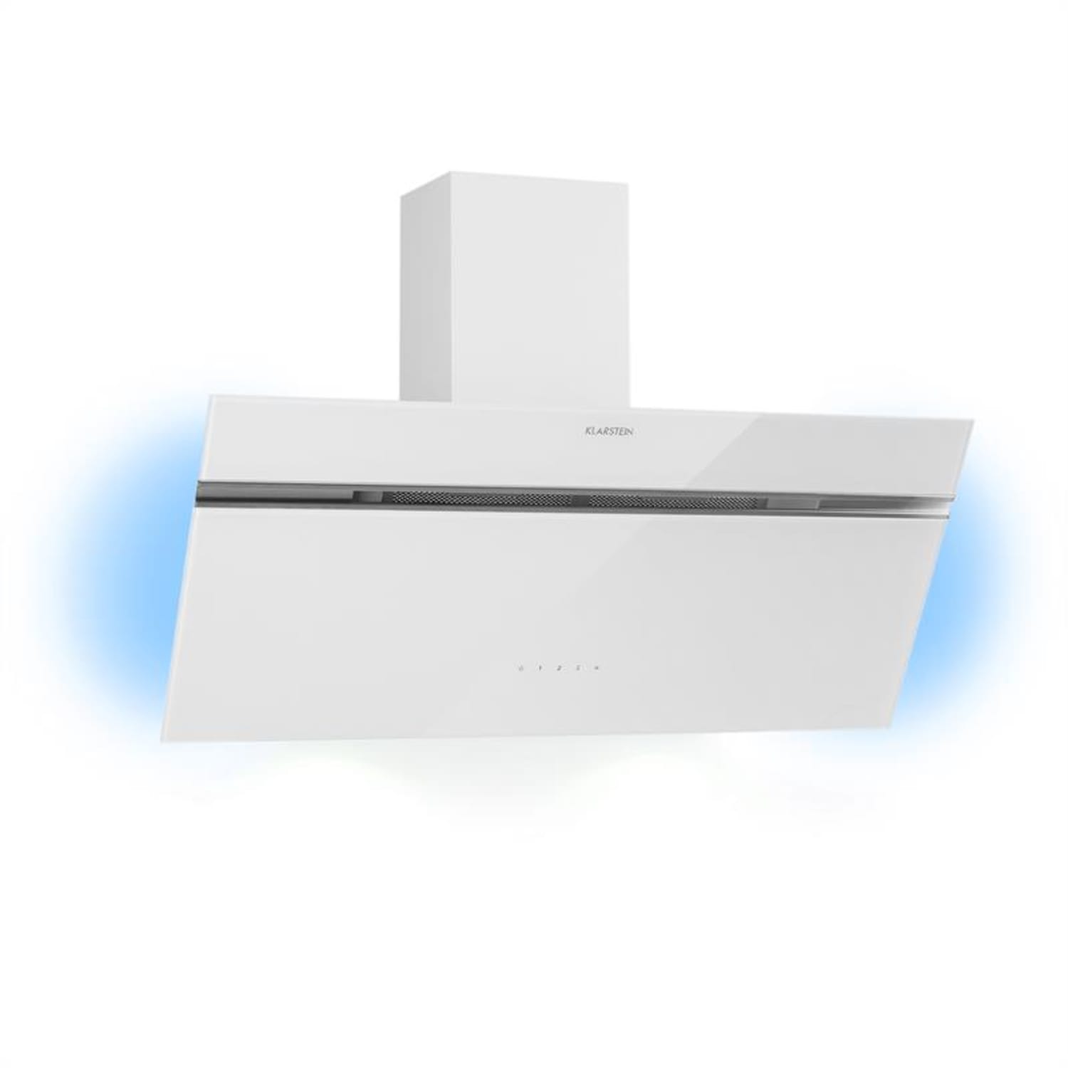 Alina Cooker Extractor Hood 90 cm 600 m³ / h Ambient Light Glass Front White
