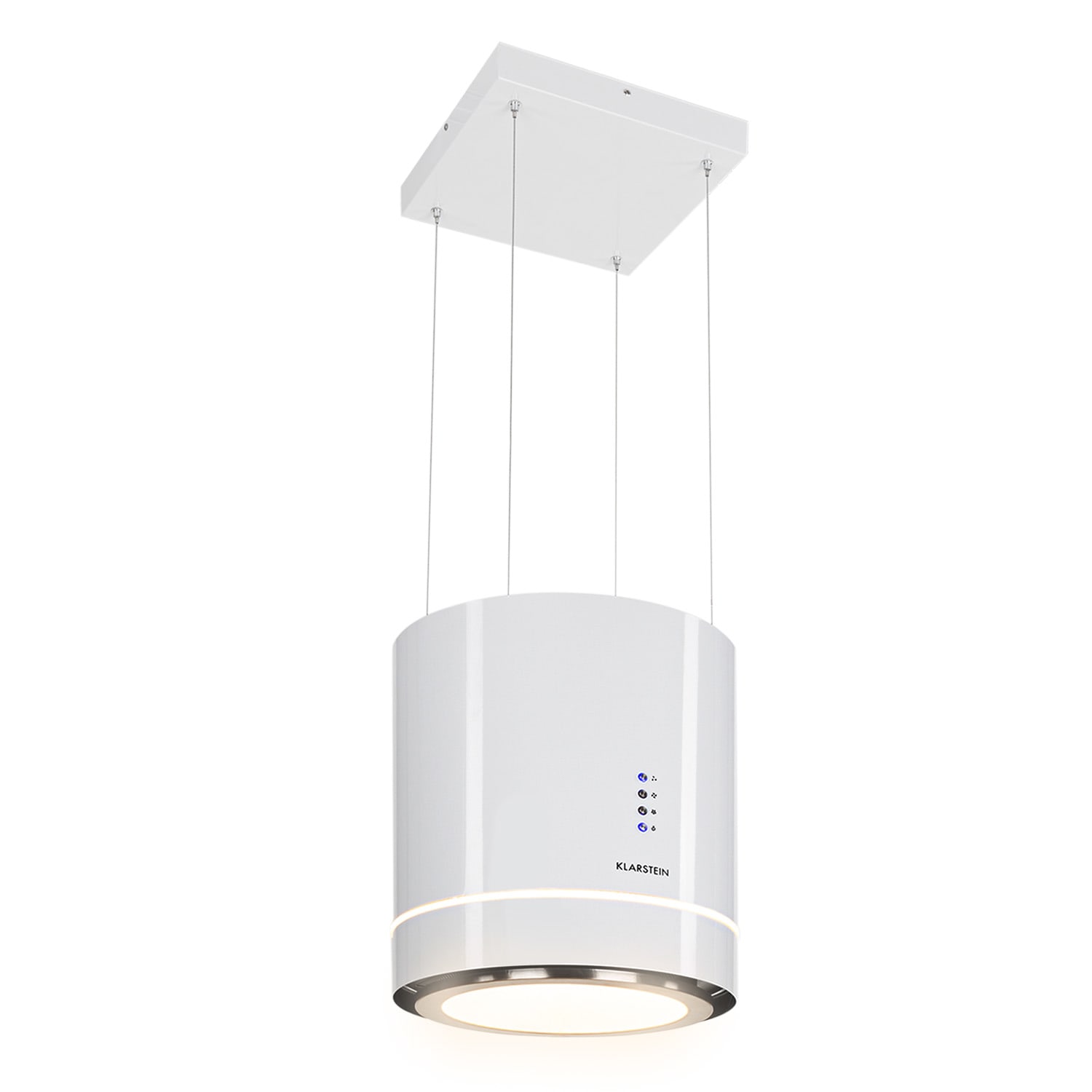 Tron Ambience köksfläkt för köksö Ø38cm cirkulerande luft 540m³/h LED vit