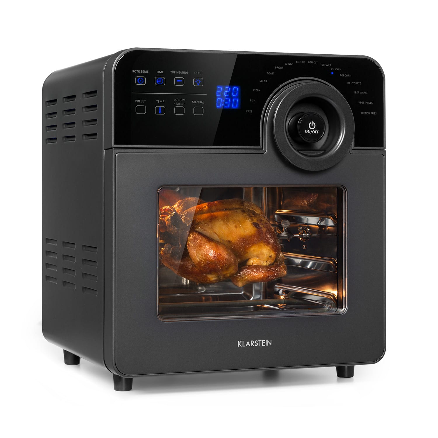 AeroVital Cube Chef Heißluftfritteuse 1700 W 14 Liter 16 Programme Ober- und Unterhitze