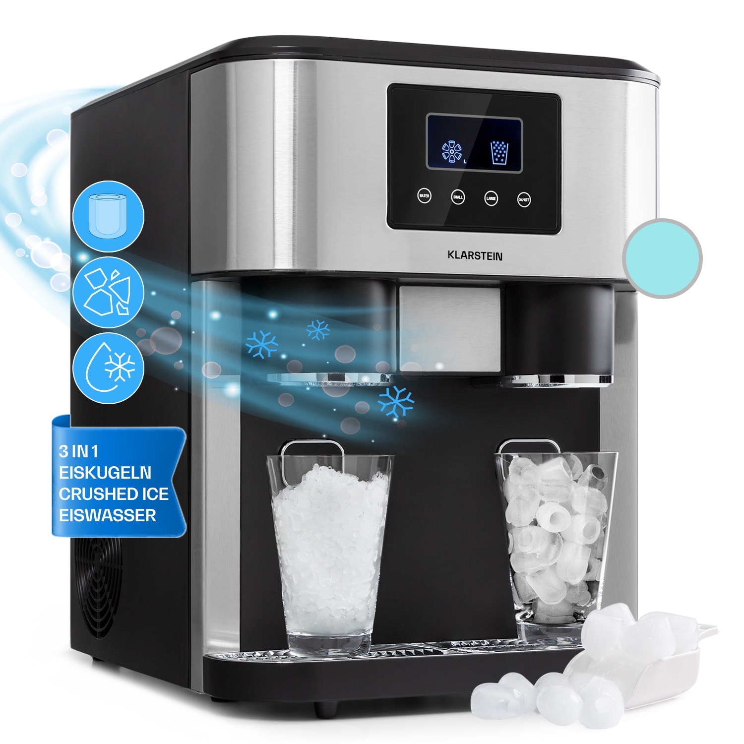 Eiszeit Crush Eiswürfelmaschine 2 Größen Crushed Ice