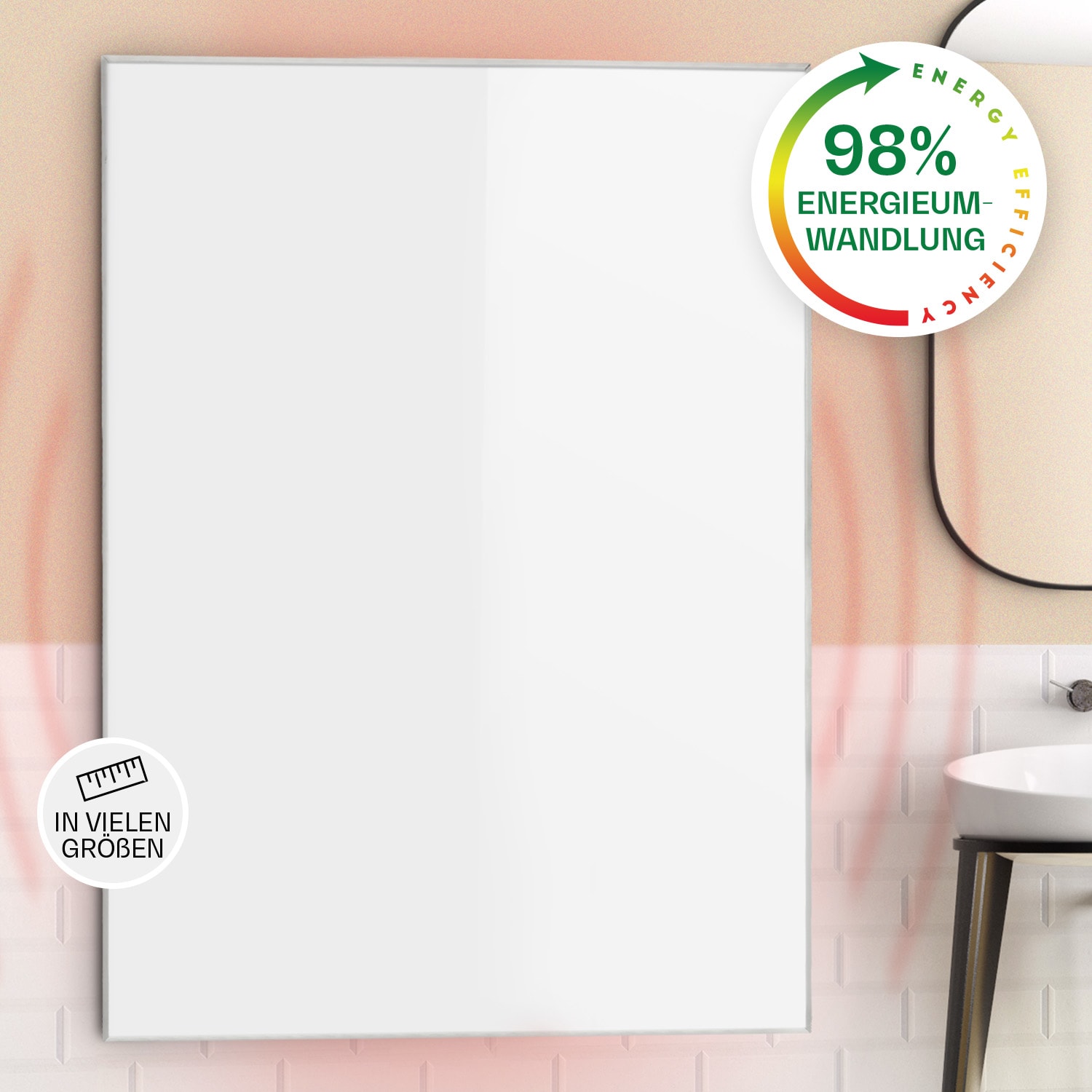 Wonderwall Air 96 Infrarotheizung 120x81cm 960W Wandinstallation Fernbedienung