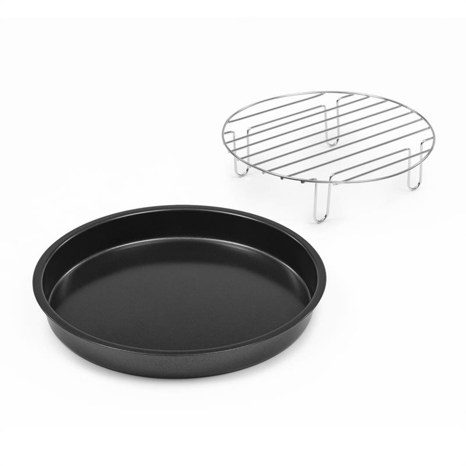 AeroVital Cube Chef Pizzateller hoher Grilleinsatz Zubehör Edelstahl