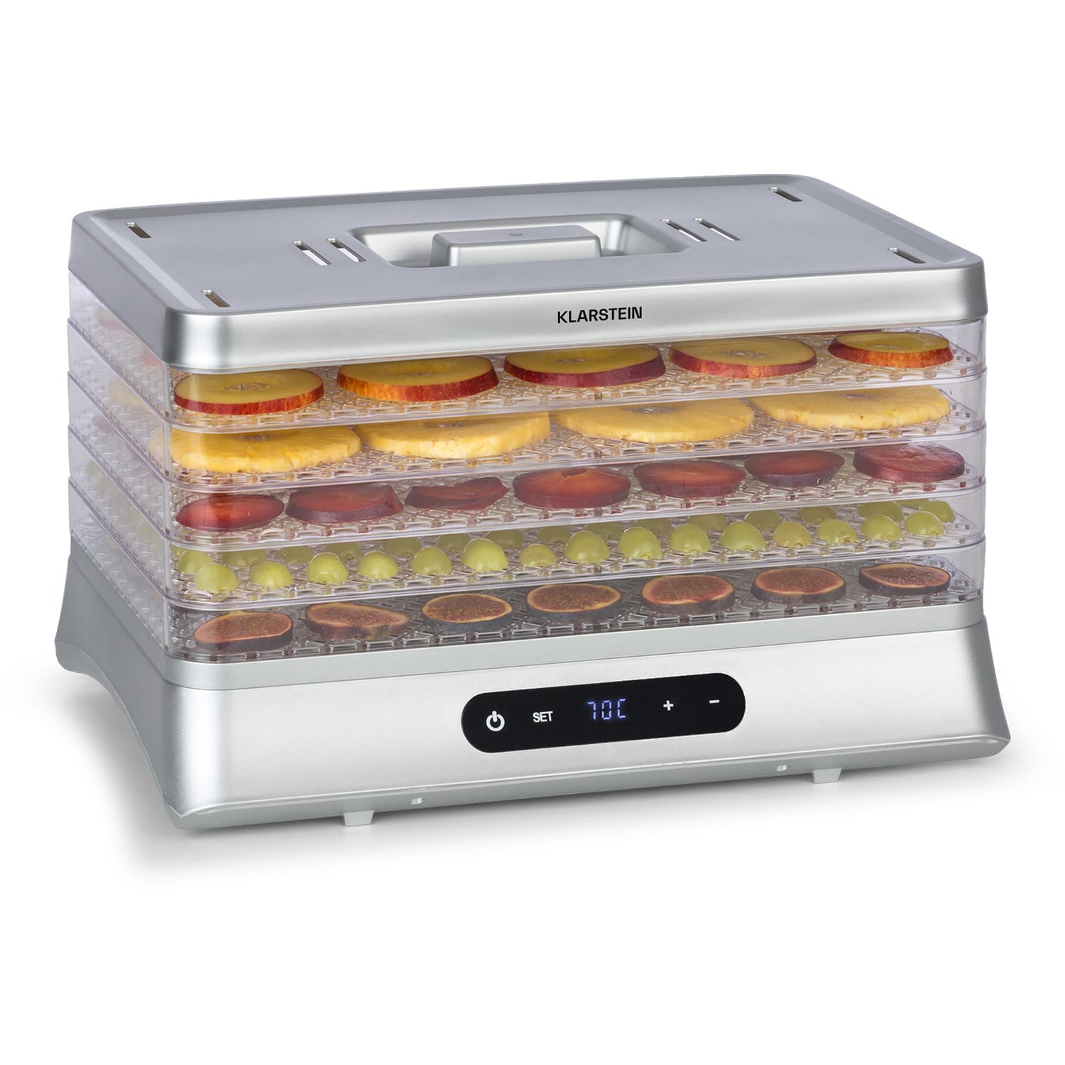 Déshydrateur alimentaire Silver Jerky 500 W Affichage LED sans BPA 35-70 °C