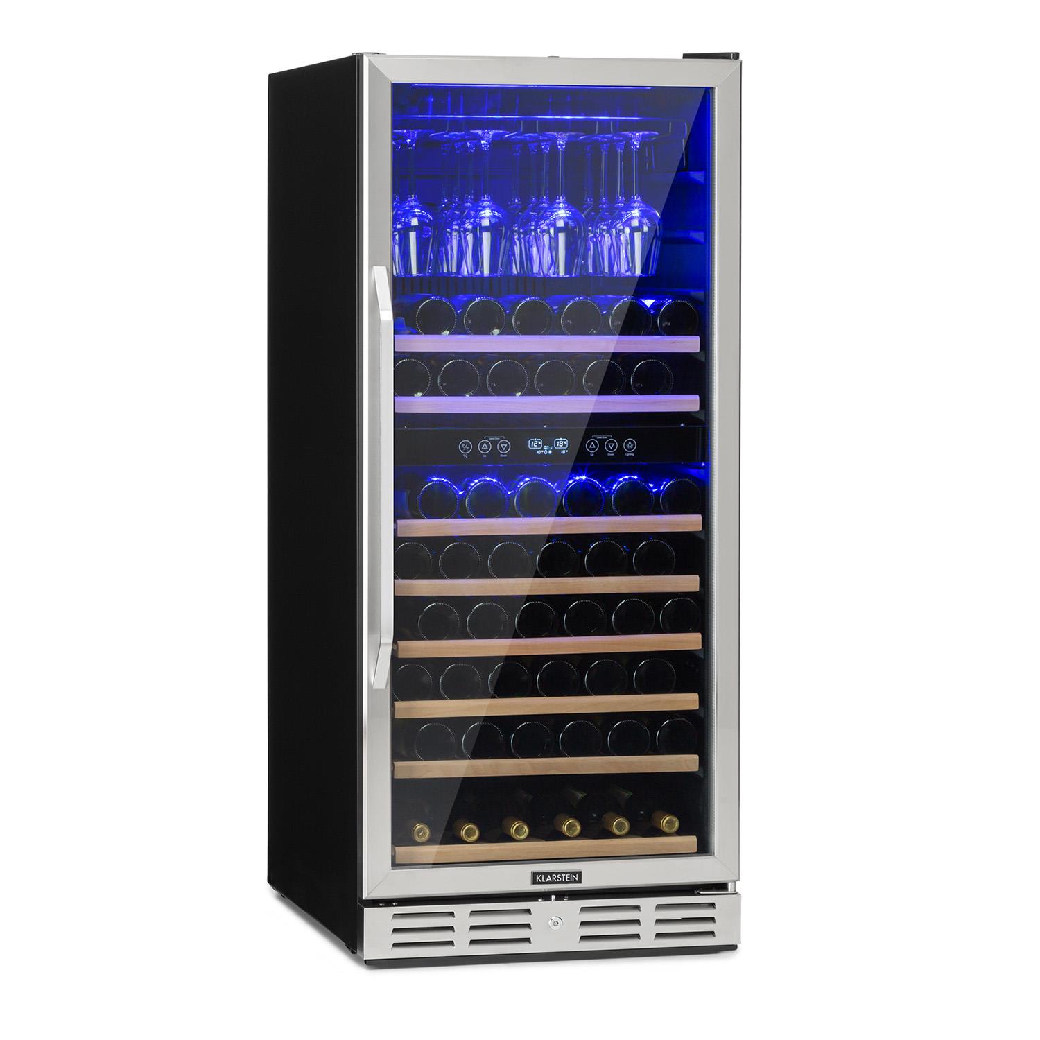 Vinovilla 116D, borhűtő, 313 liter, 116 palack, rozsdamentes acél