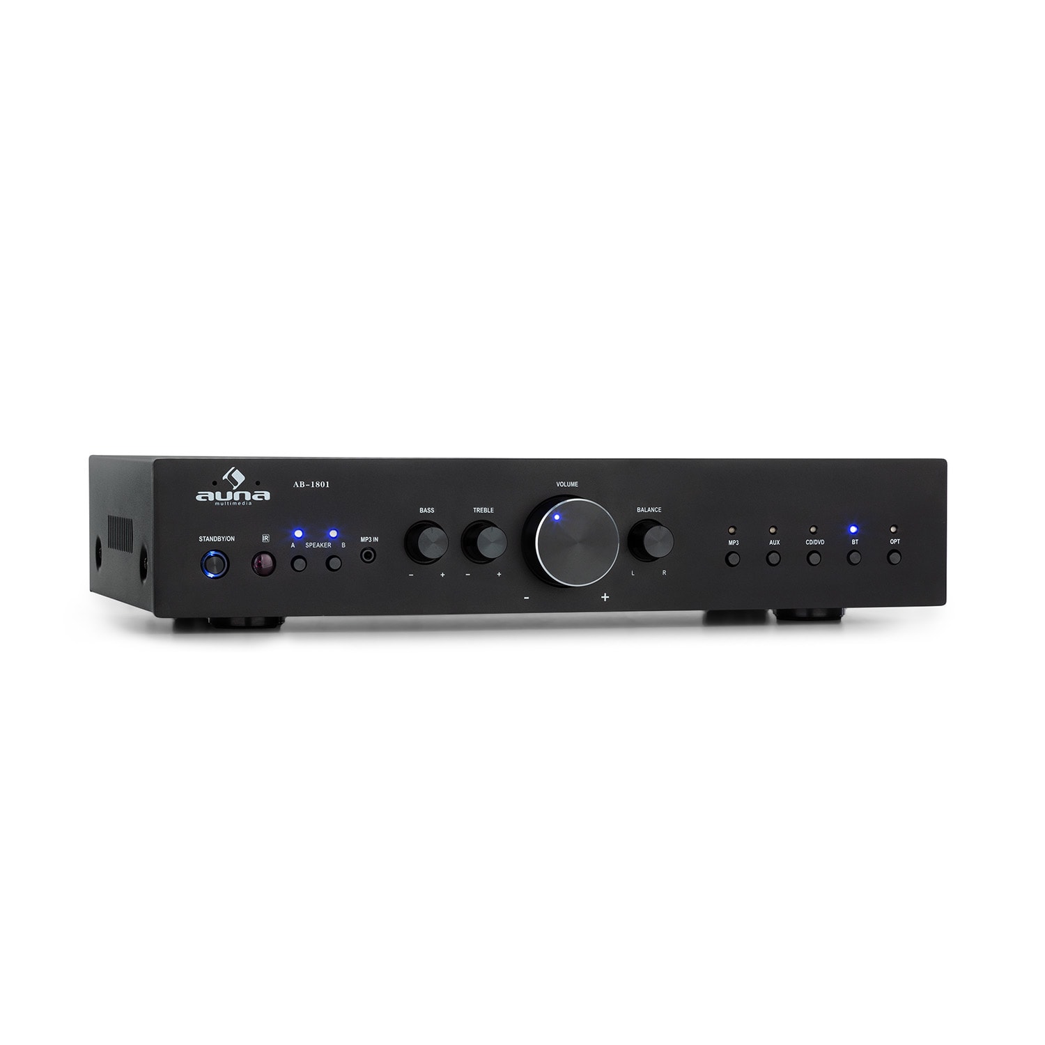 AV2-CD608BT, HiFi stereo ojačevalnik, 4 x 100 W RMS, BT, digitalni optični vhod, črn