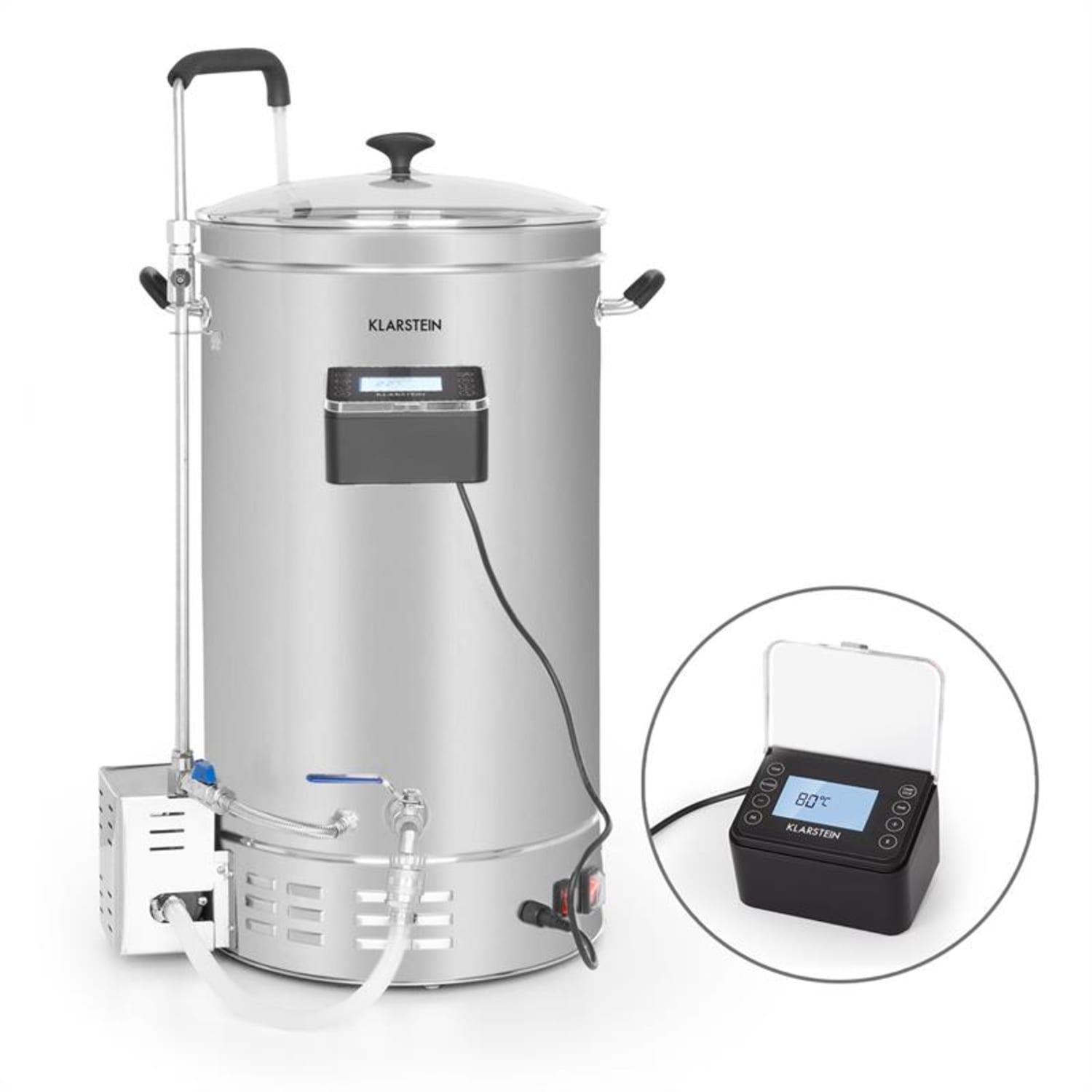 Brauheld Pro Maischekessel 3300W 45L 30-100°C Umwälzpumpe Edelstahl