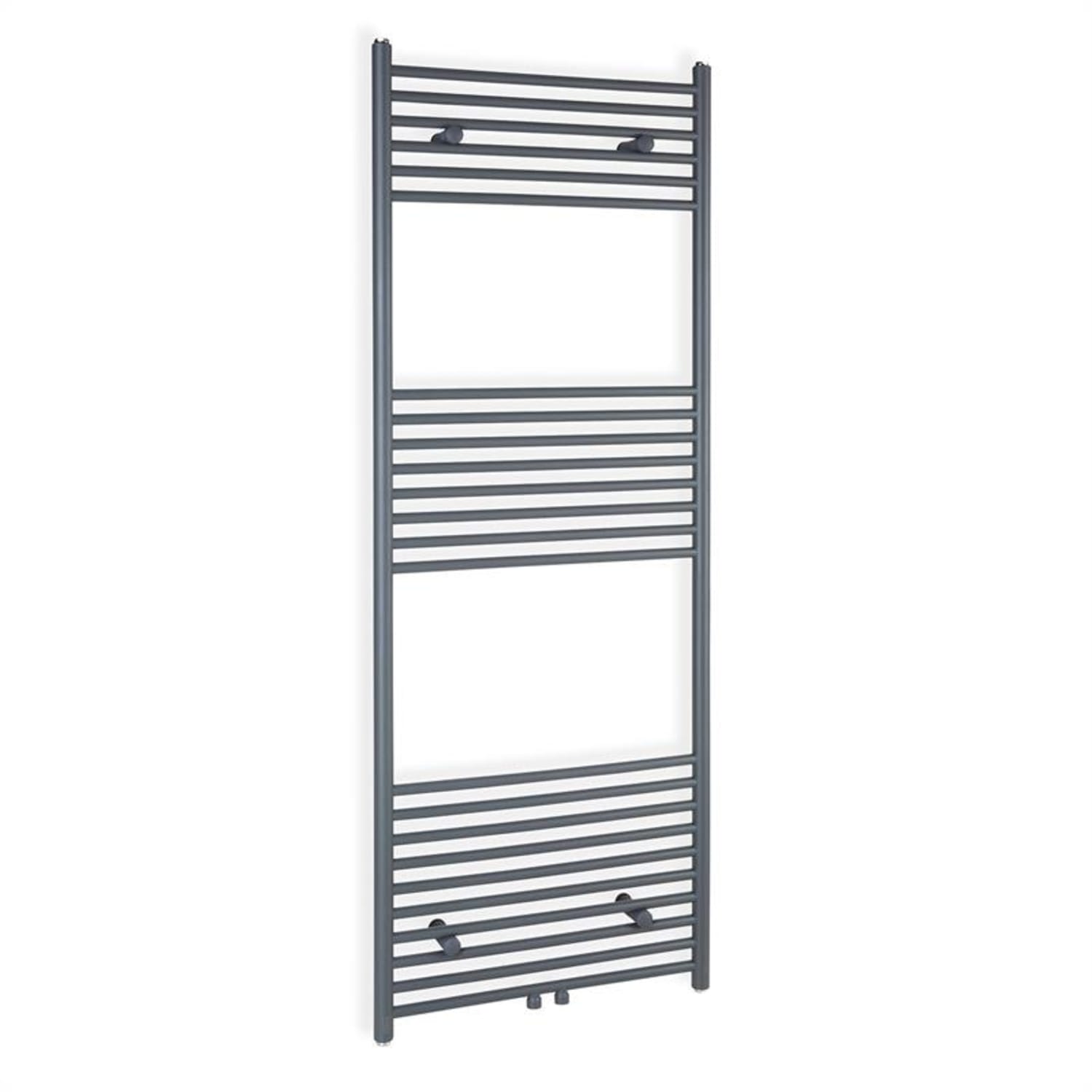 Fino 160 x 60, radiator, 644 W, apă caldă, stativ pentru prosoape, 1/2 ", 6 - 12 m², gri