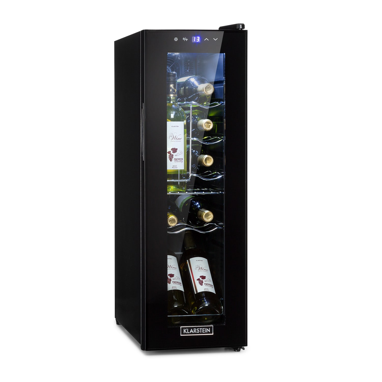 Shiraz 12 Slim, vinotéka, 32 l/12 fliaš, dotykový ovládací panel, 85 W, 5 – 18 °C