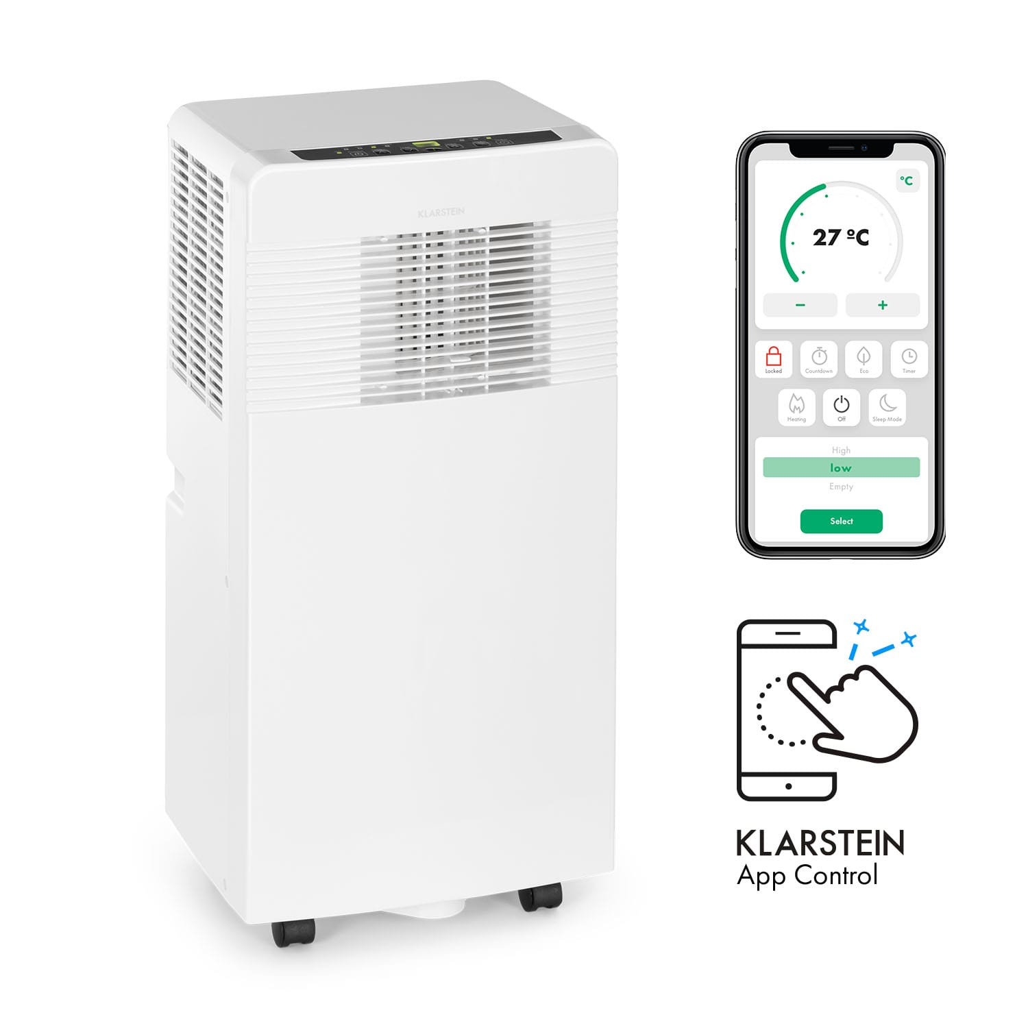 Aire acondicionado Iceblock Ecosmart 9 3 en 1 9000 BTU App Control Mando a distancia