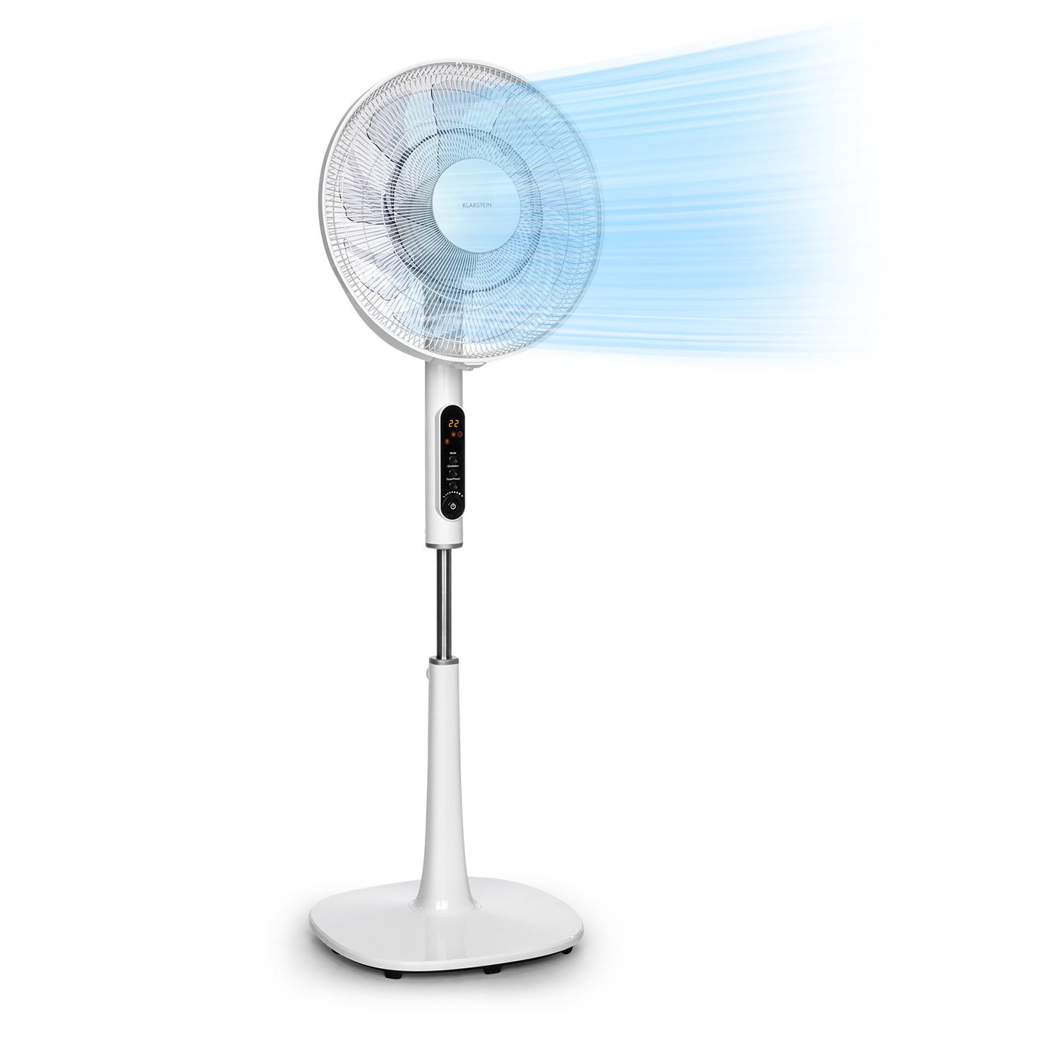 Sommerwind, álló ventilátor,16", 35W, DC-motor, 5544m³/óra, légáramlás, fehér