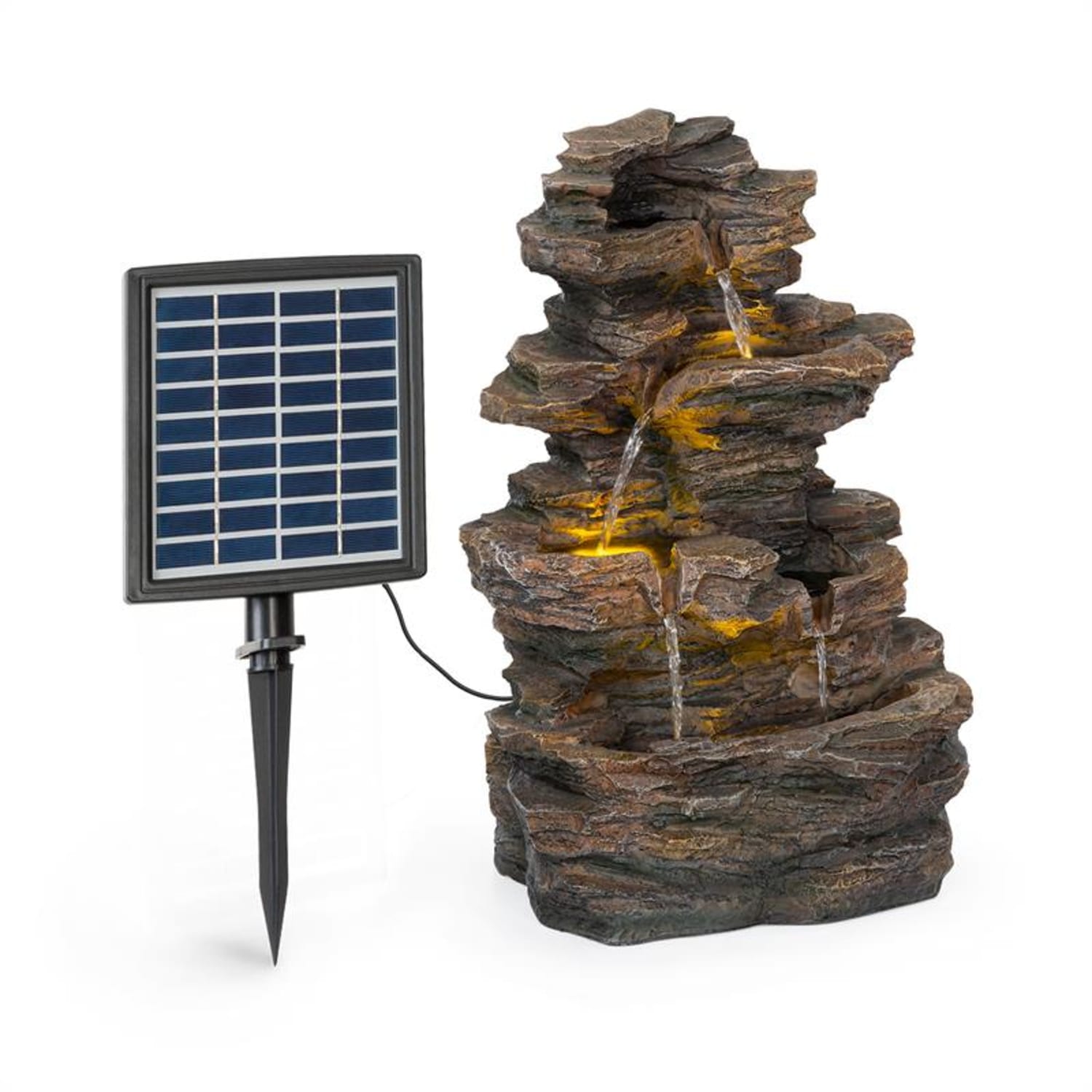 Messina Fontaine solaire en cascade batterie 4 niveaux 200 l/h 2,8 W