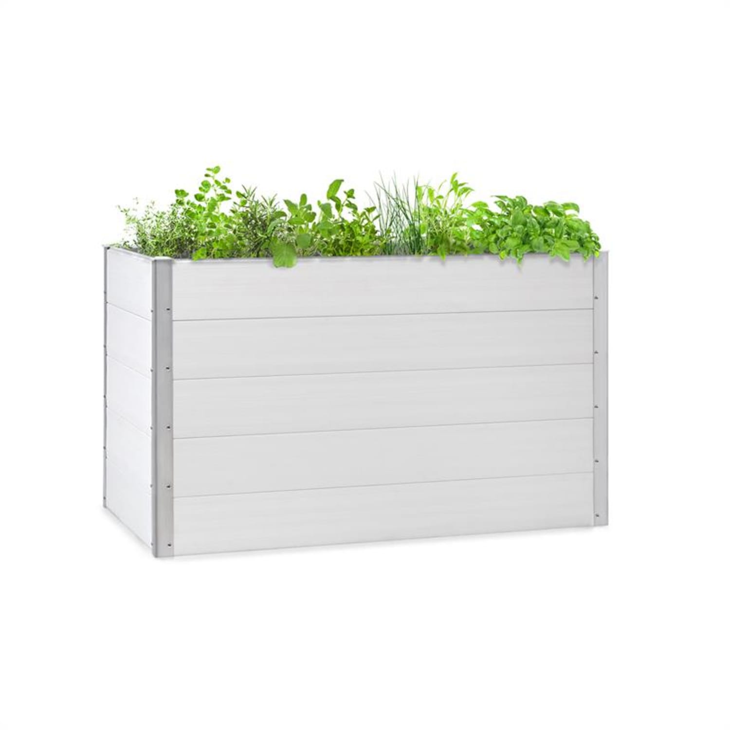 Nova Grow Potager surélevé 150 x 91 x 100 cm WPC aspect bois blanc