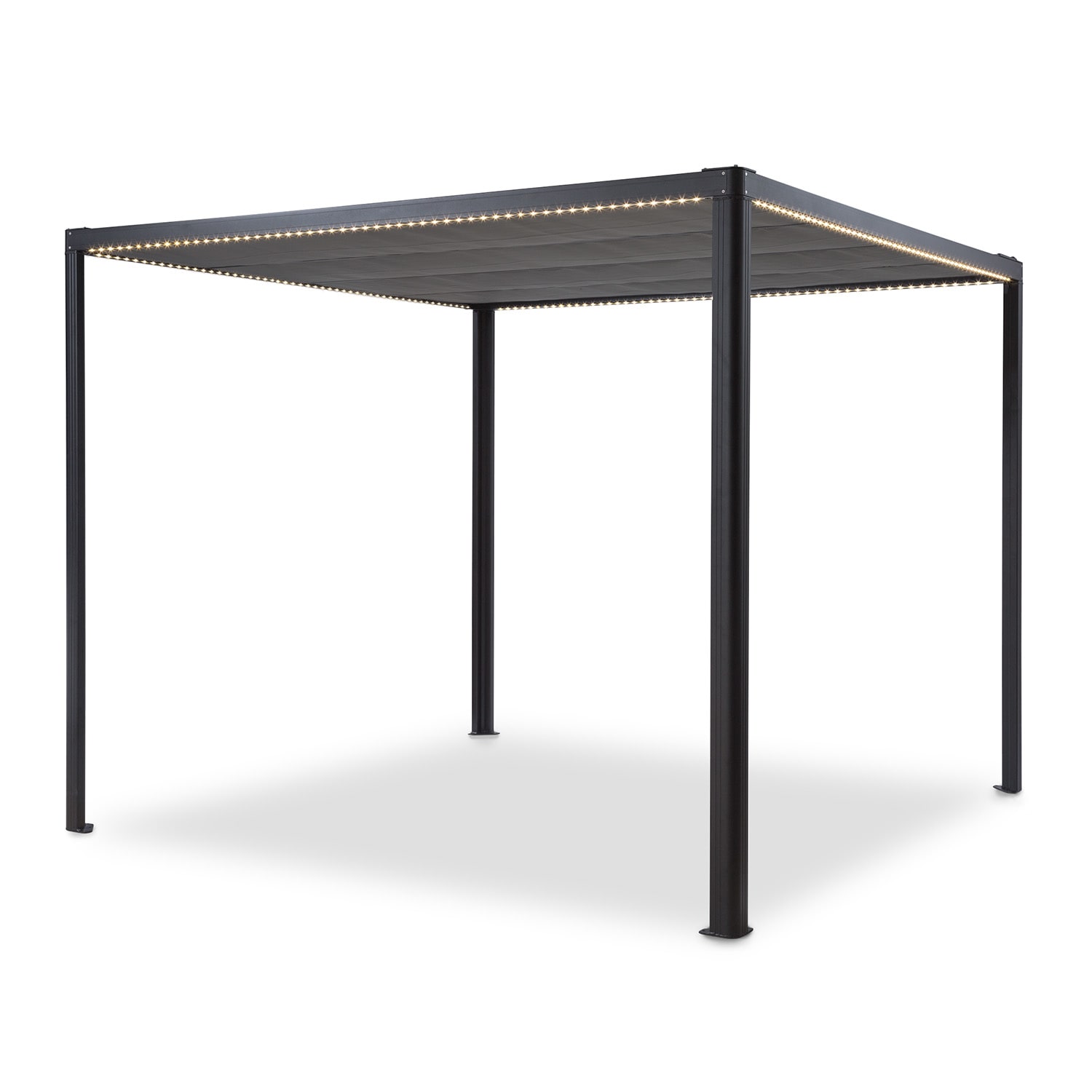 Pantheon RemoteShade Ambient Pérgola con techo motorizado y luz LED
