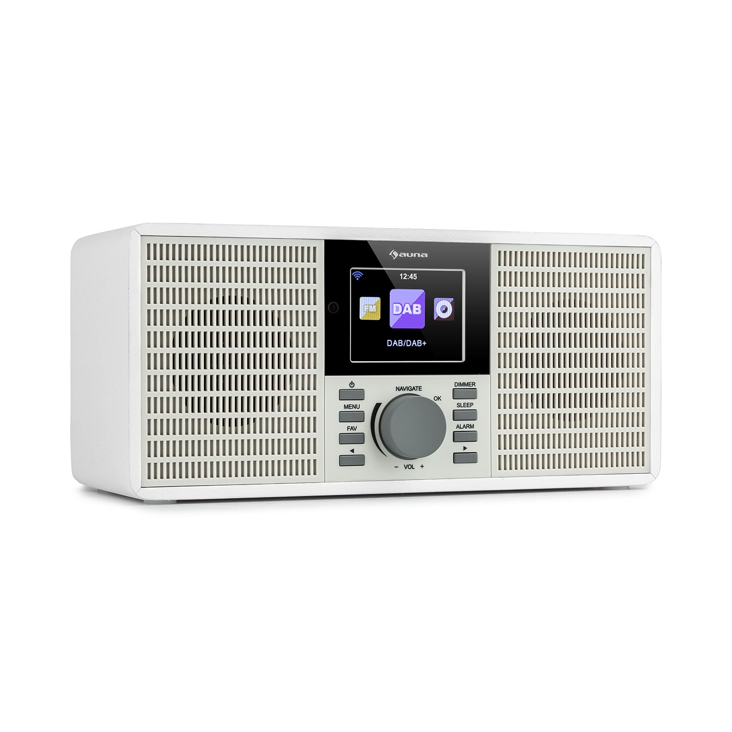 IR-260, internetni radio, WLAN, USB, AUX, UPnP, 2.8" HCC-zaslon, daljinski upravljalnik, bela barva