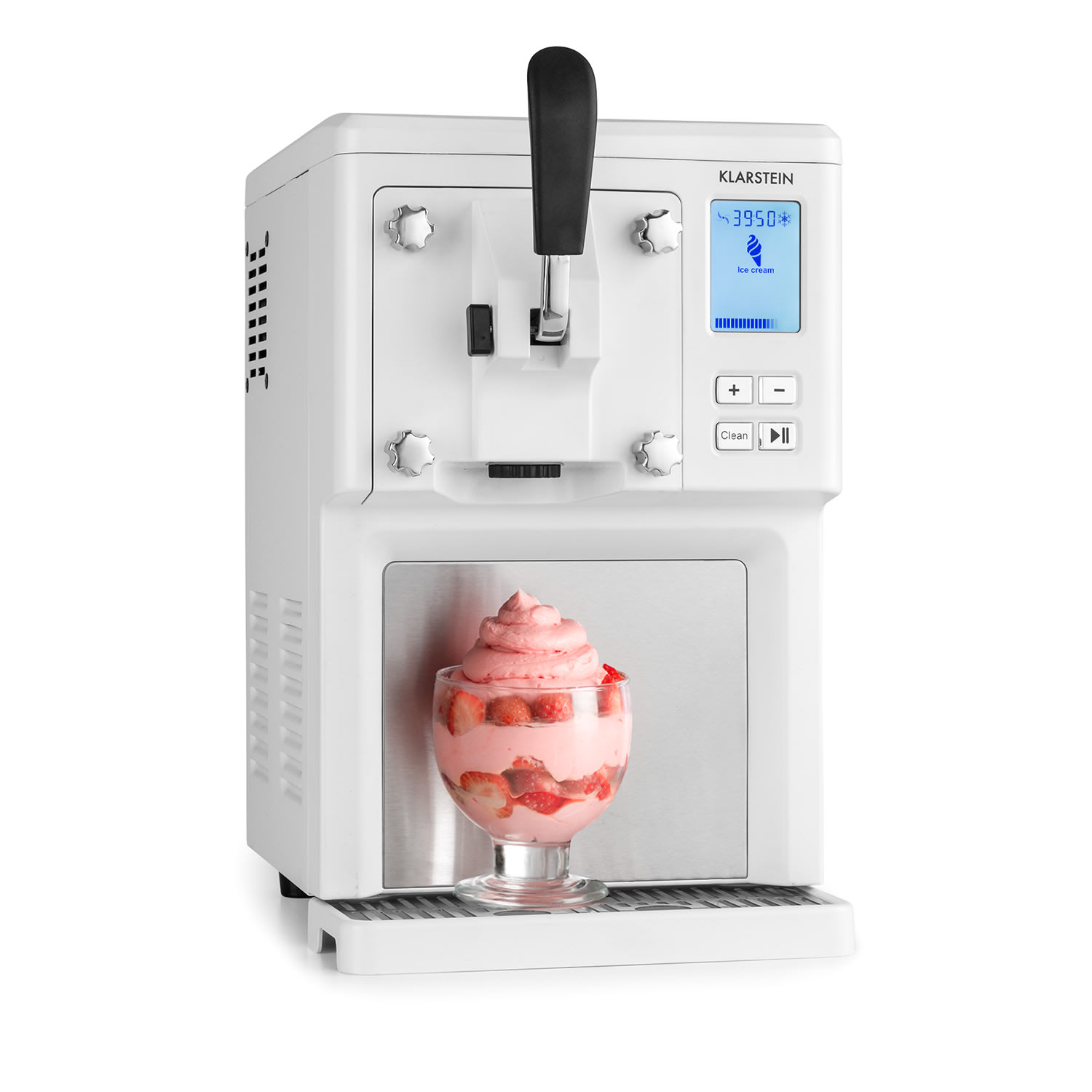 Sweet Sundae Sorbetière à compresseur 1,5l Acier inoxydable blanc