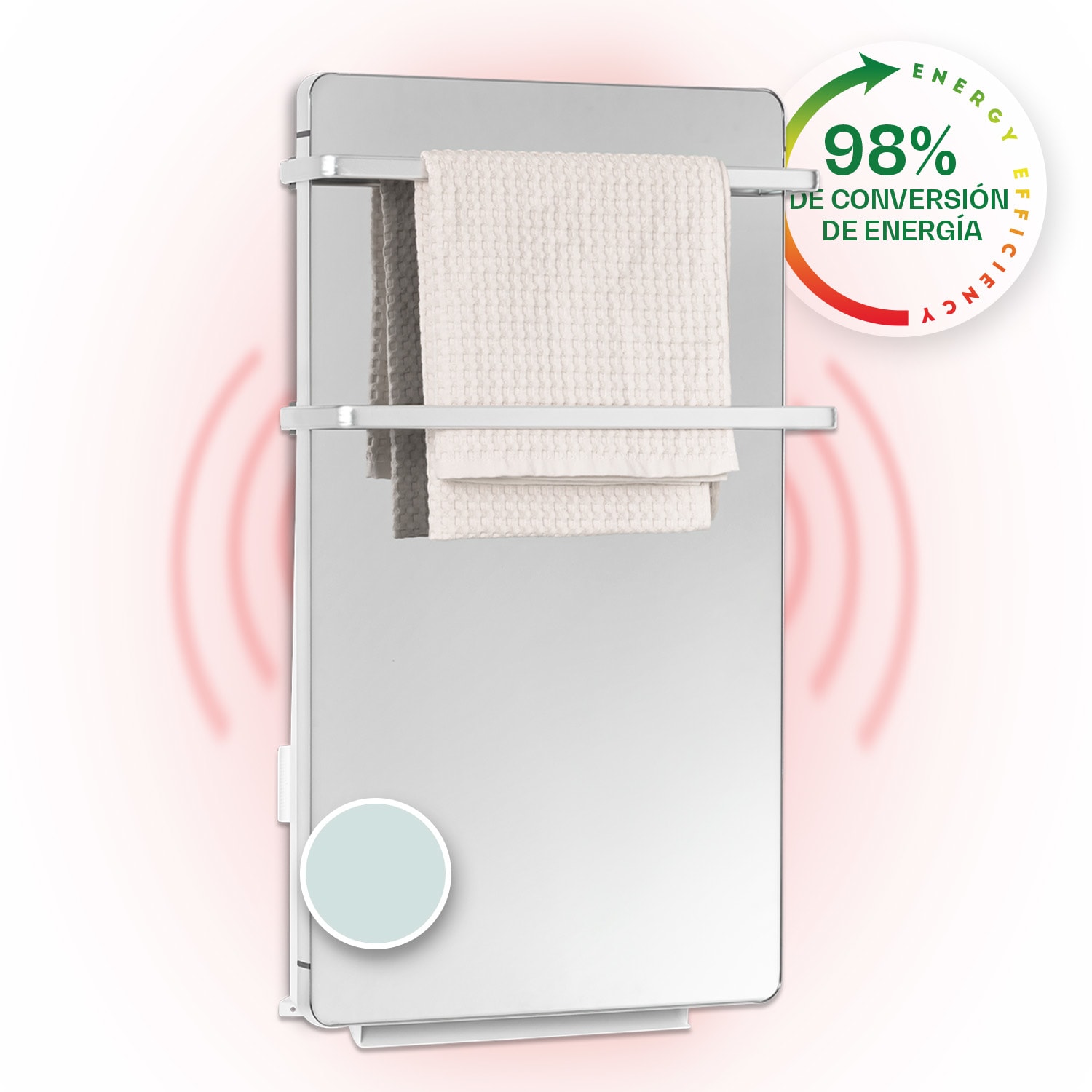 Calentador de baño Hot Spot Crystal Flow 45x82cm 36m² 2000W 5-40°C LED