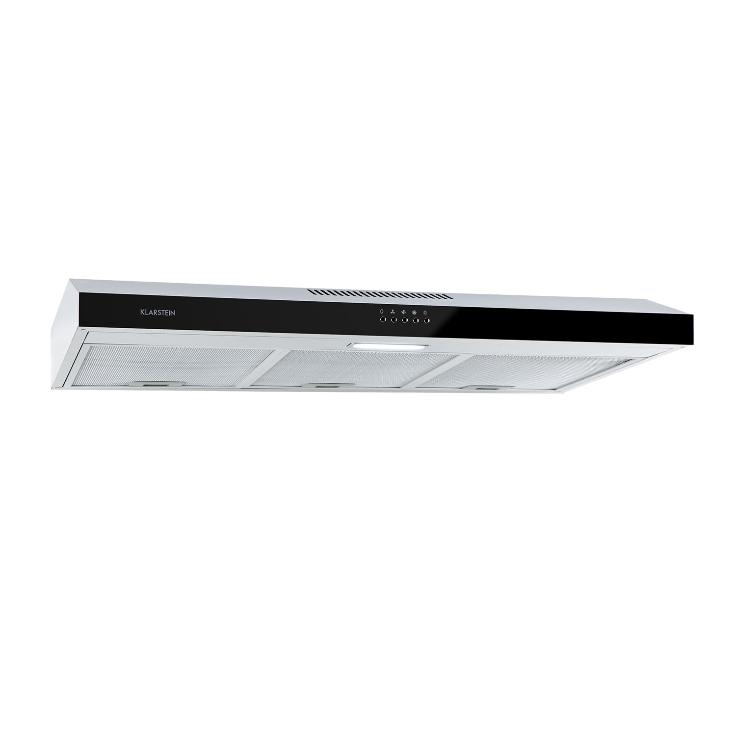 Contempo 90 afzuigkap 175m³/h led edelstaal acryl zwart