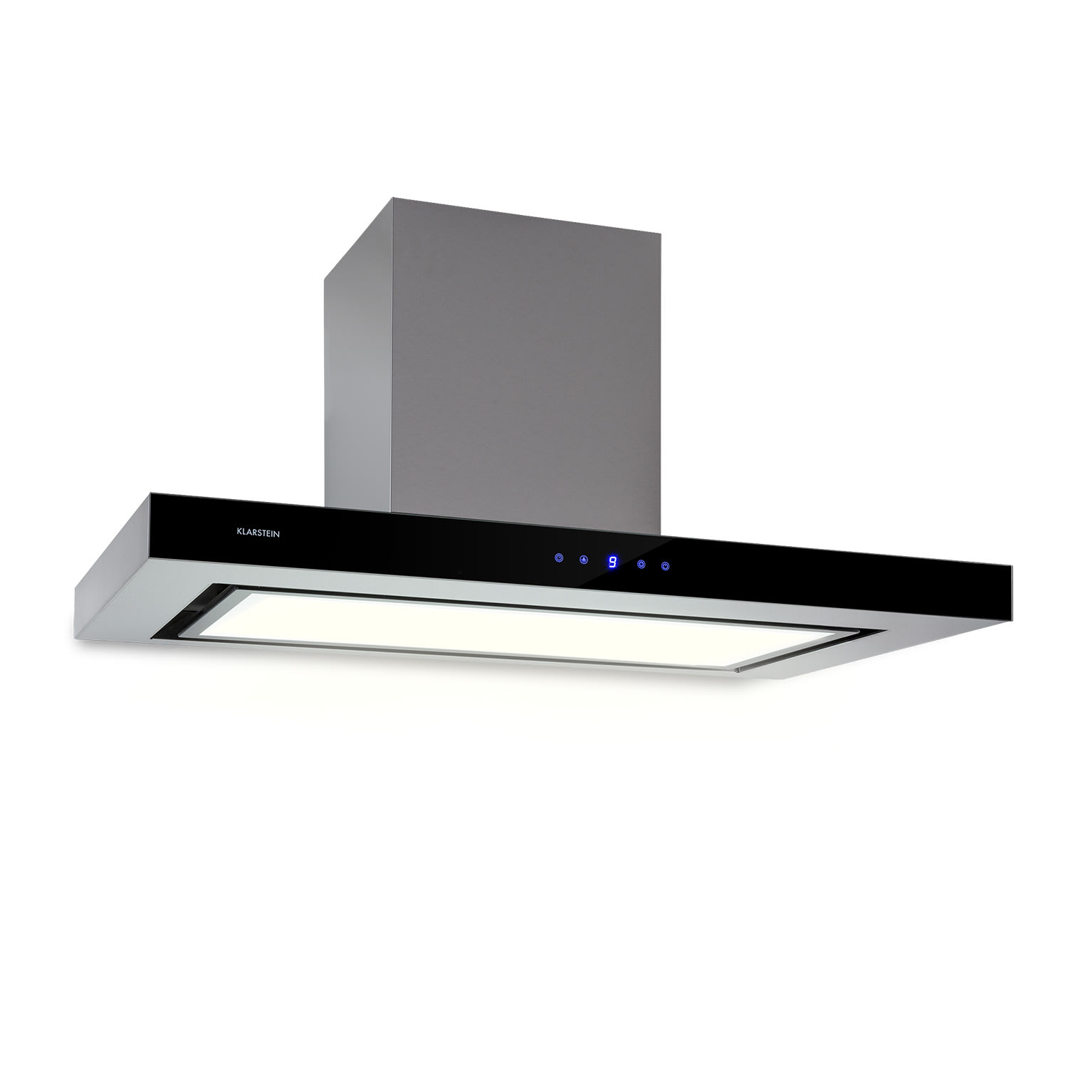 Ilona Brilliant Edition Wandabzugshaube 90cm 622m³/h Touch EEC B LED Glas Edelstahl