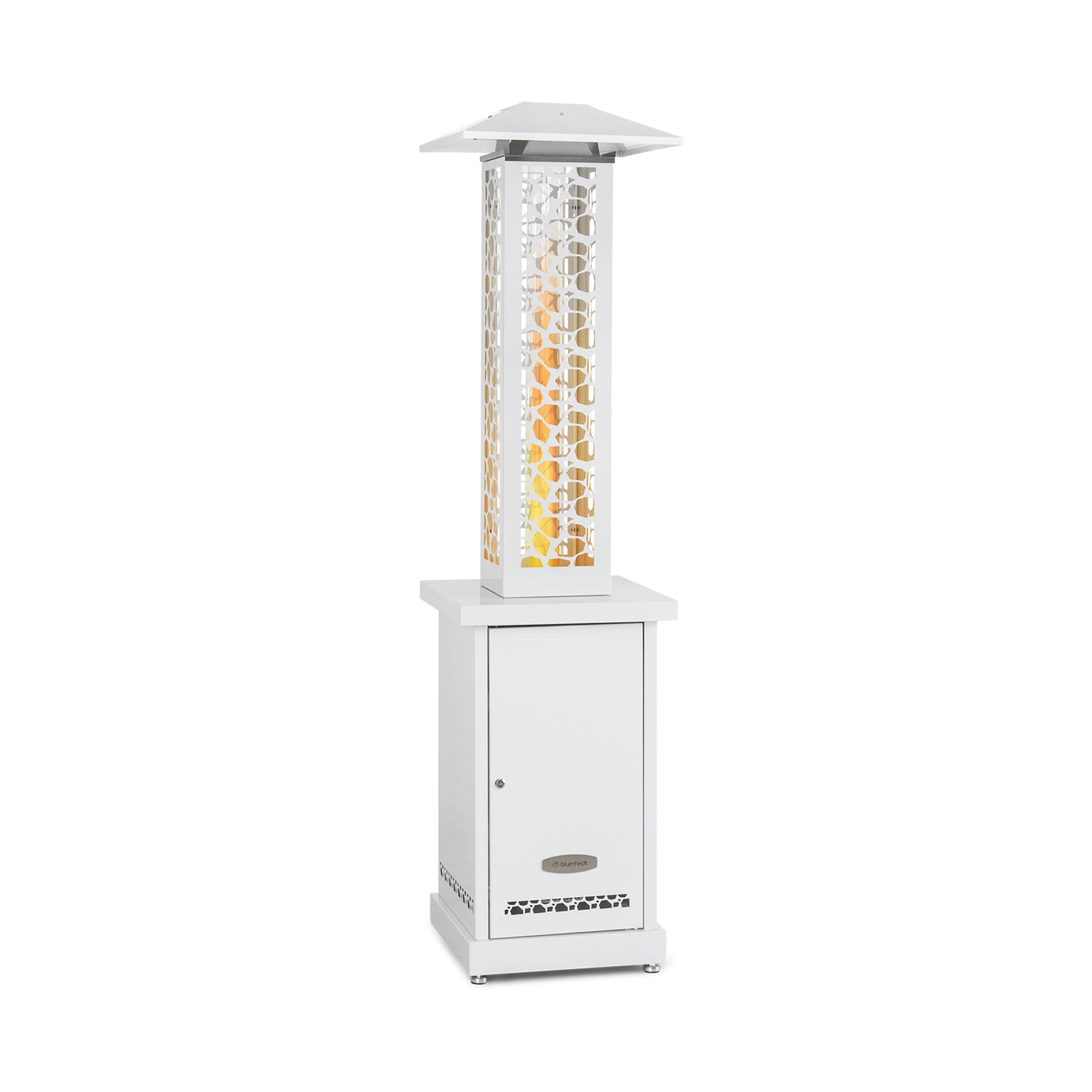Heat Hunter, terasový ohrievač na pelety, 12,2 kW, prenosný, ušľachtilá oceľ, biely