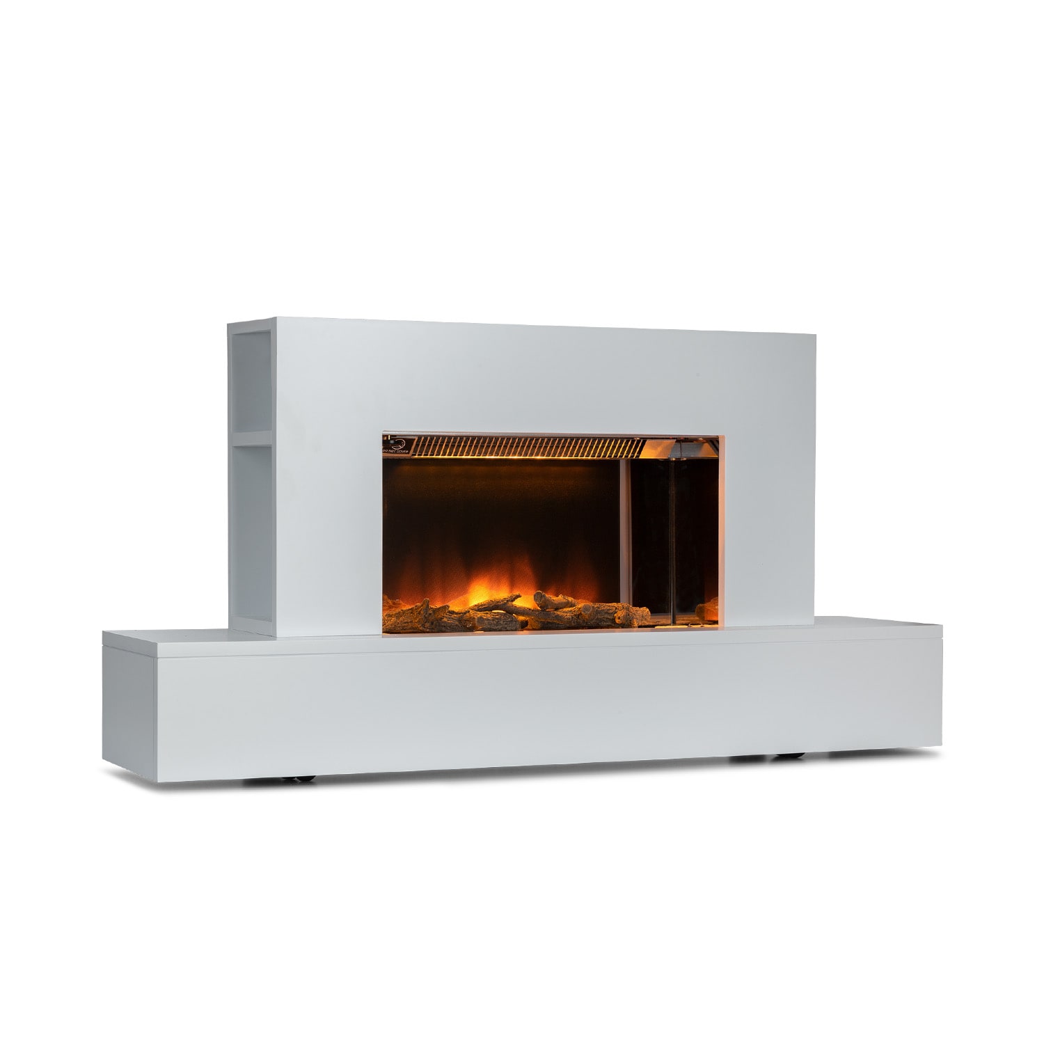 Heat 'n Beat Cheminée électrique 900/1800W LED enceinte Bluetooth Illusion de flammes