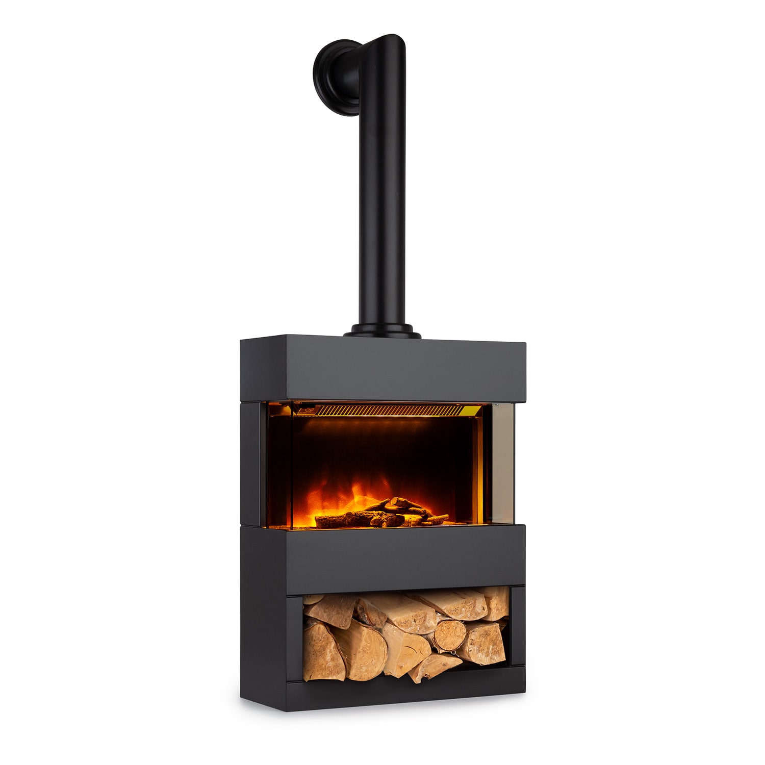 Zermatt Elektrischer Kamin 900/1800W Thermostat Flammenillusion