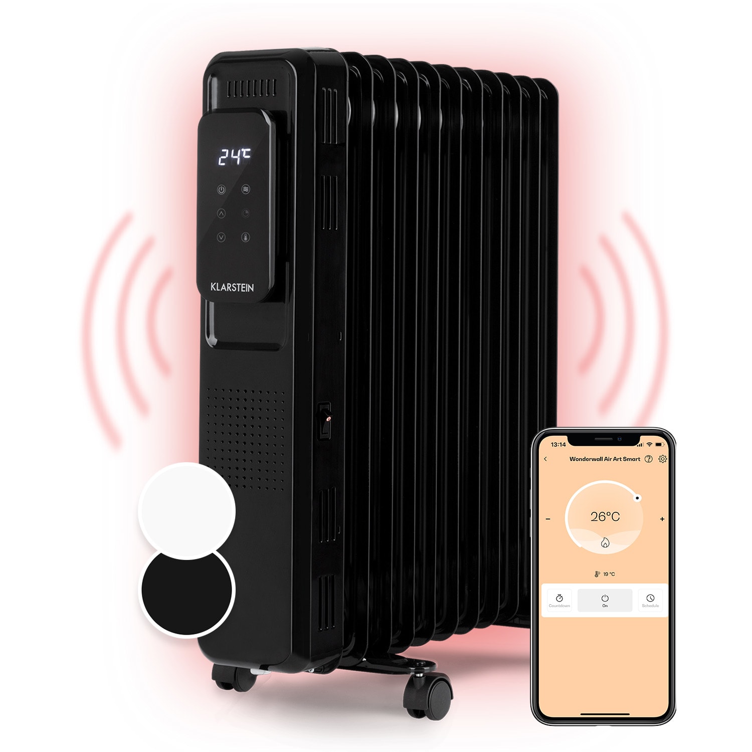 Thermaxx Elevate Smart Radiador de aceite 2720W 7-35° C temporizador 24h color negro