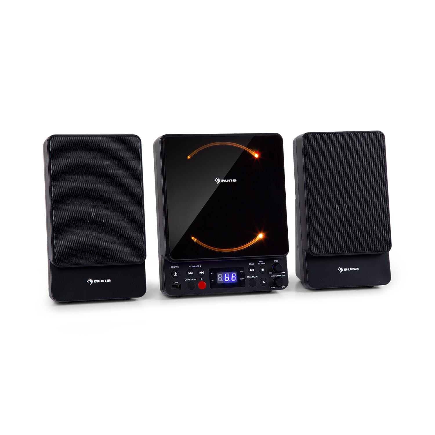 Microstar Microsystem Sistema de Som Vertical CD Player Porta USB Bluetooth Controlo remoto