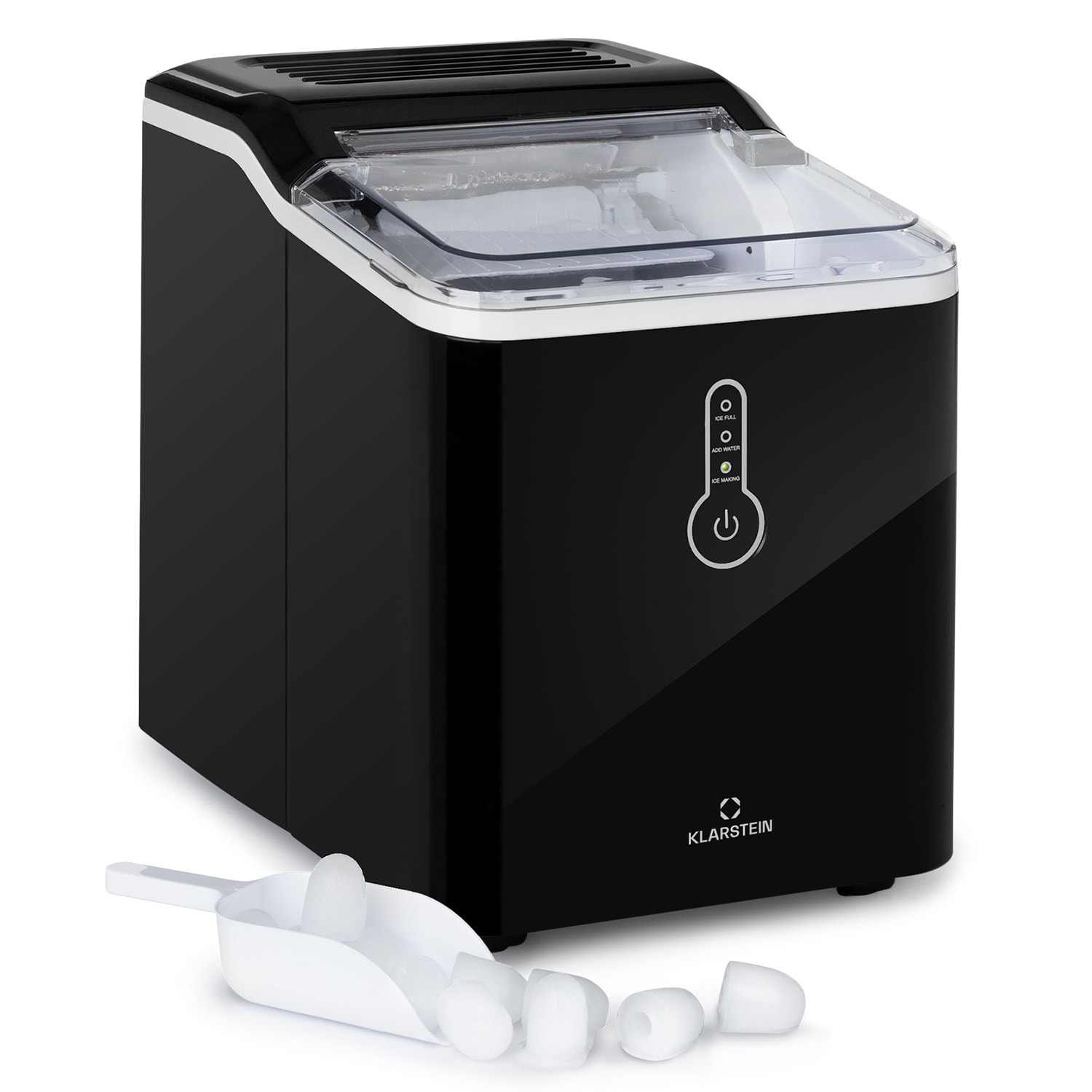 Chillout Máquina de Cubos de Gelo Formato de Elipse12kg/24h Tanque de Água: 1,5L Preto