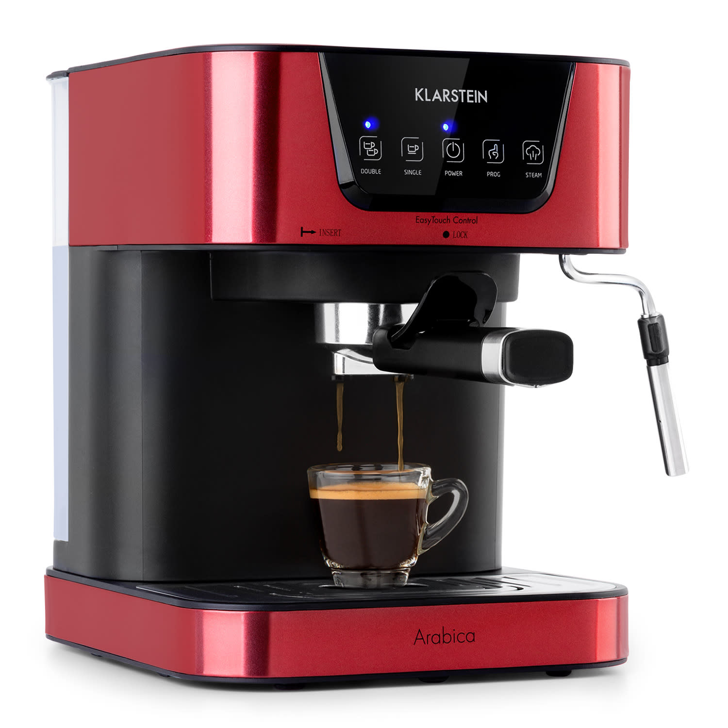 Machine à espresso Arabica 1050W 15 Bar 1,5l Panneau de contrôle tactile acier inoxydable