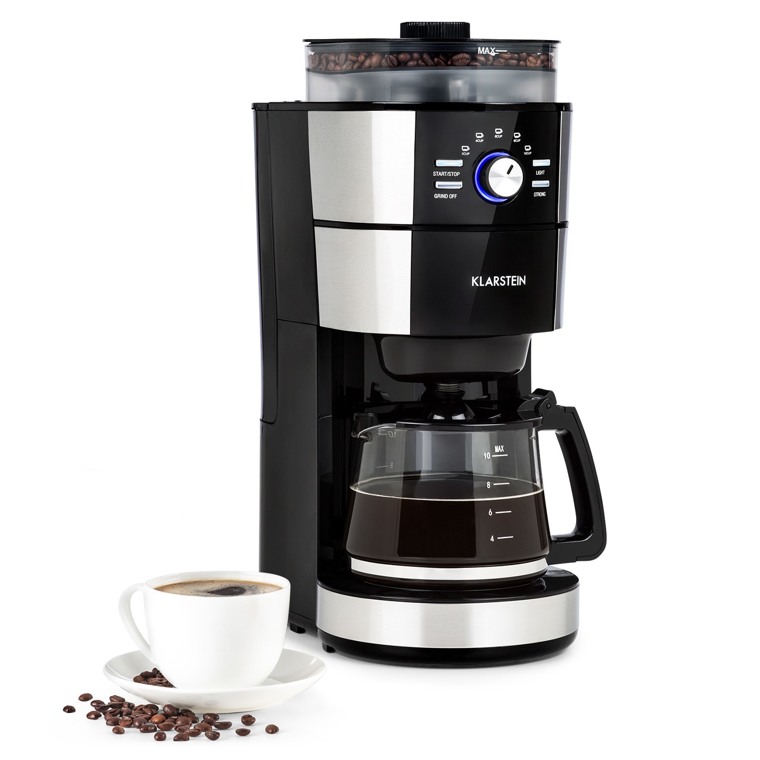 Grind & Brew Kaffeemaschine 900-1000W 10Tassen 1-Liter-Tank Mahlwerk