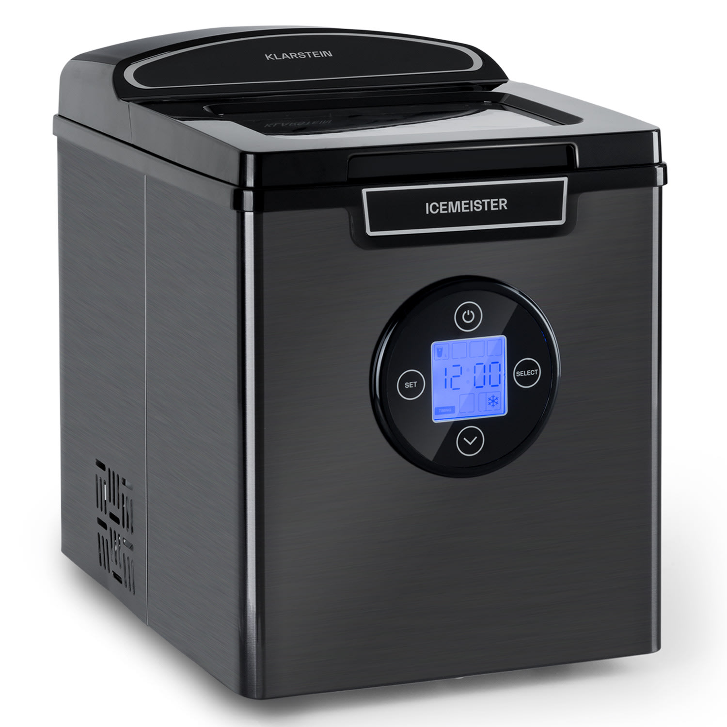 Icemeister 2G Machine à glaçons 12kg/24h affichage LCD acier inoxydable