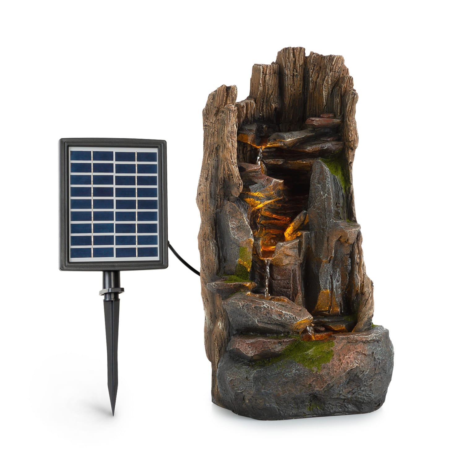 Magic Tree, fântână solară, iluminat cu LED, poliresină