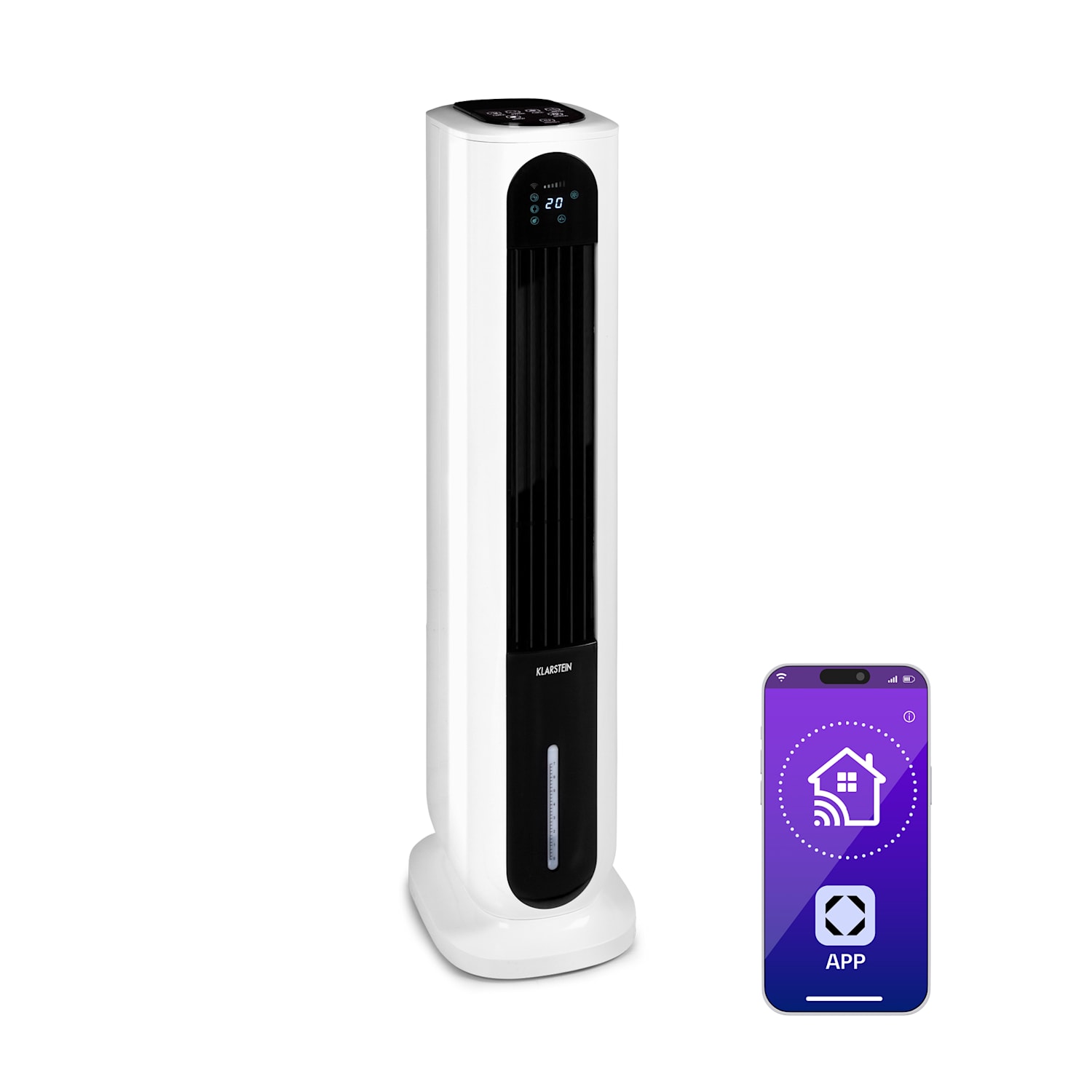 Polar Tower Smart Ventilateur rafaîchisseur d'air 7 L 85W télécommande 5x packs de glace