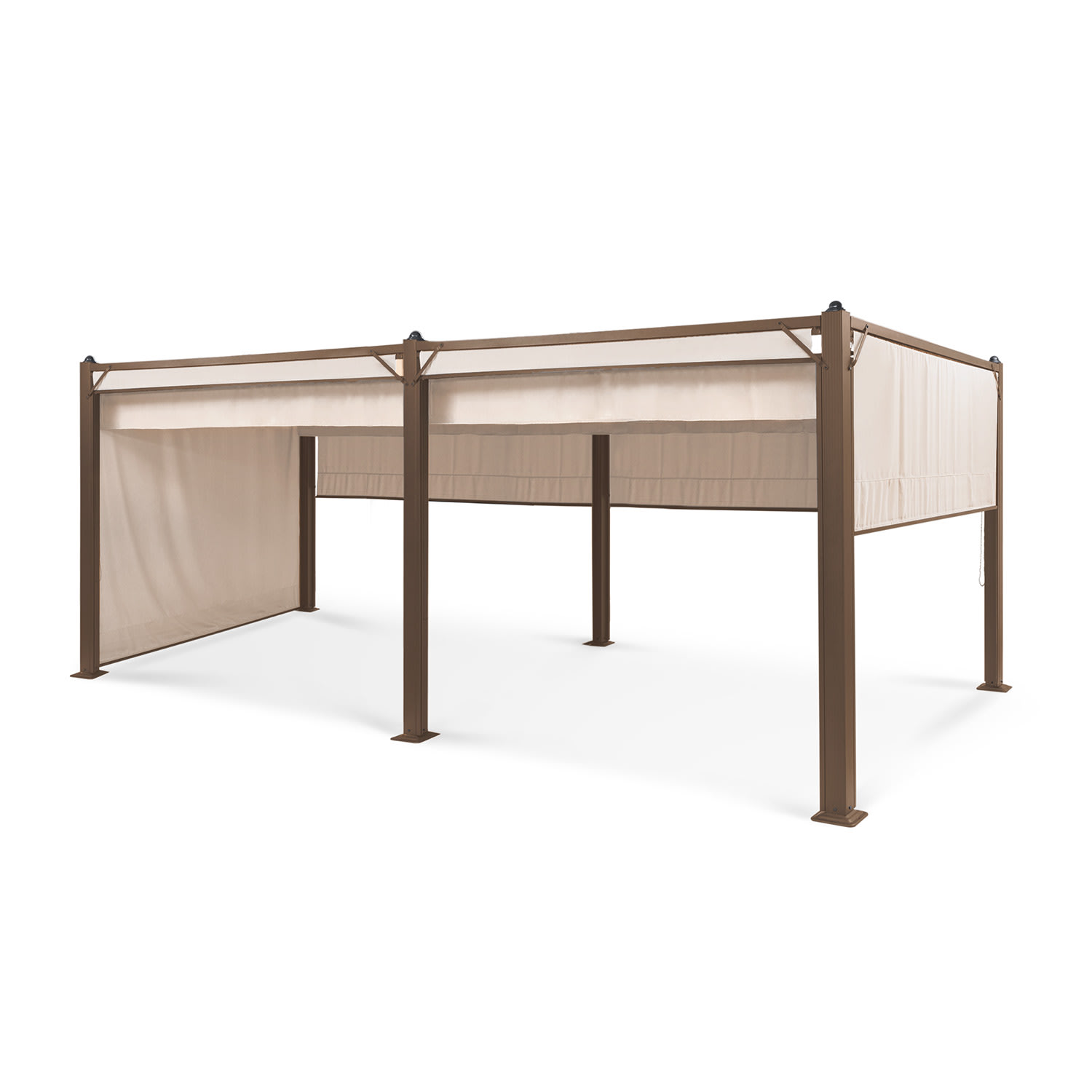 Pantheon Cortina Rust Pavillon mit Dach 3x6 m 4 Seitenteile