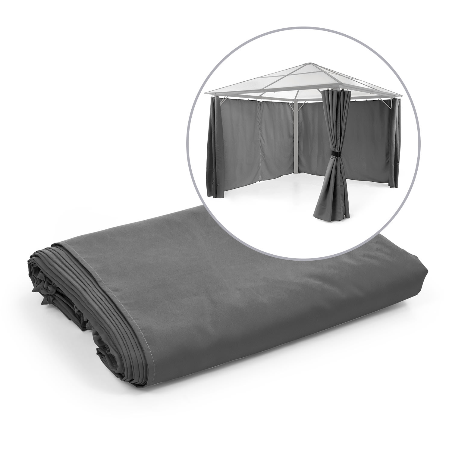Pantheon Solid Sky, bočné steny pavilónu 3 × 3, 4 kusy, 140 g/m²