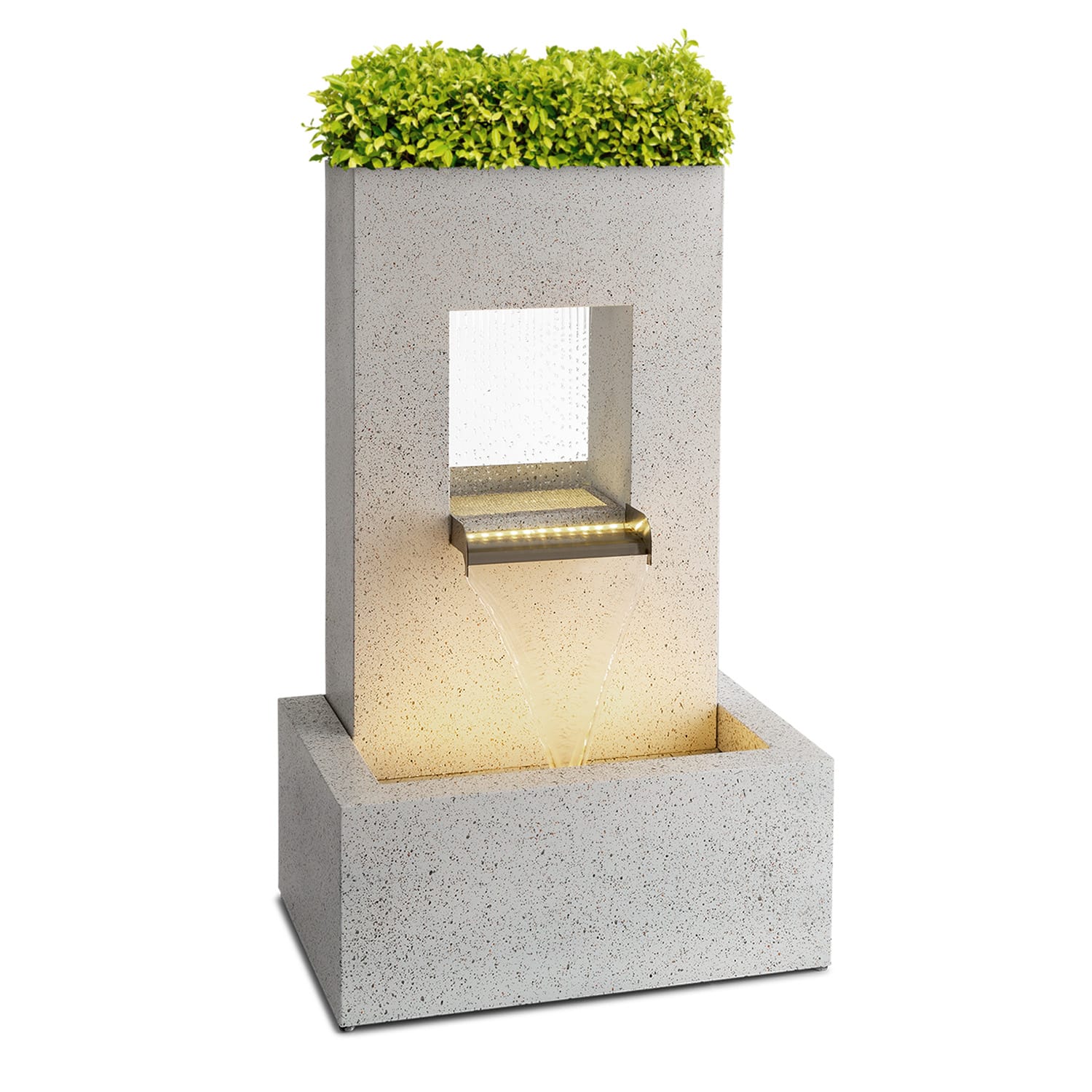 Bloomingstone fontein tuinfontein sierfontein 20W pomp zink LED