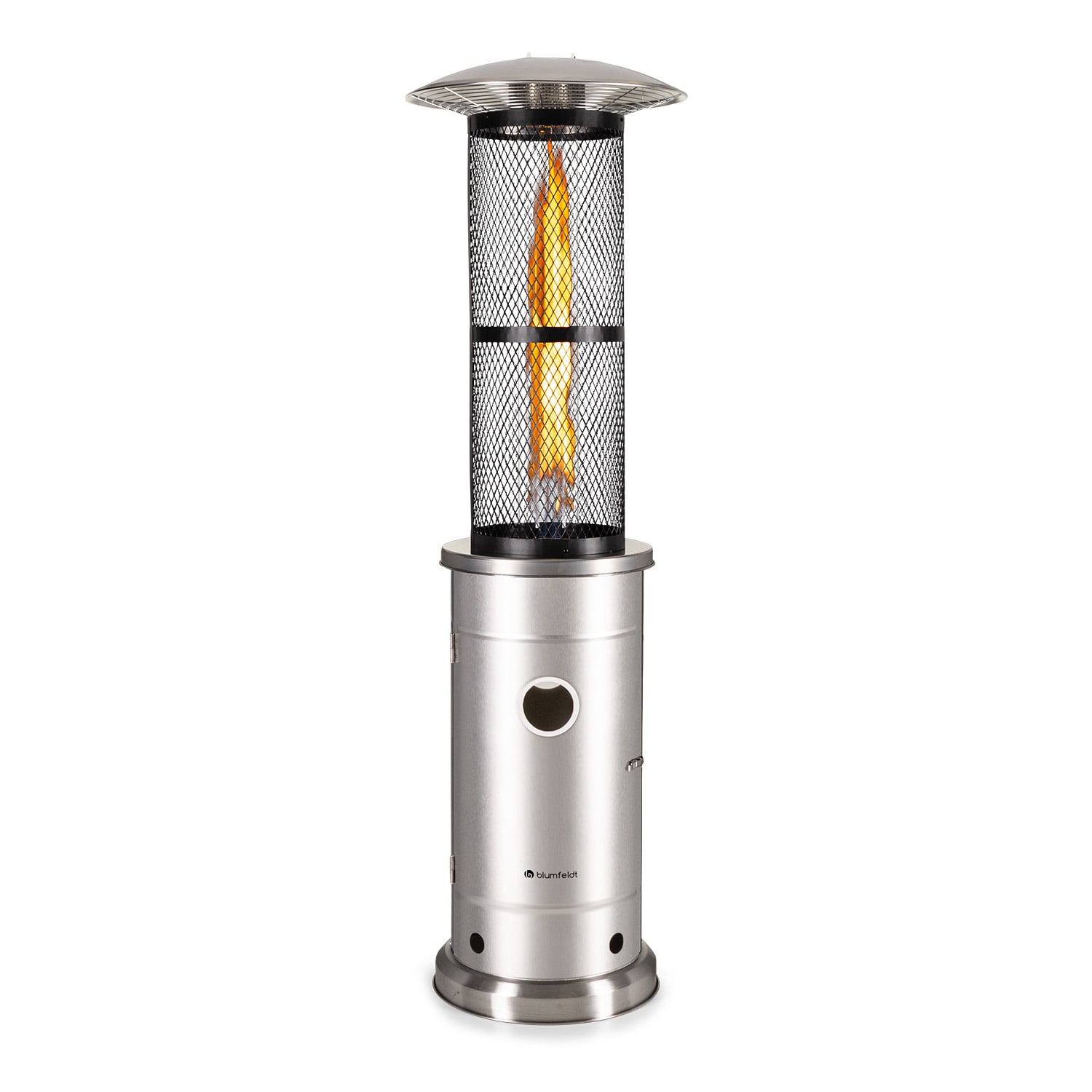 Goldflame Terrassenheizstrahler Gasheizer 11,2 kW Temperglas mobil Edelstahl