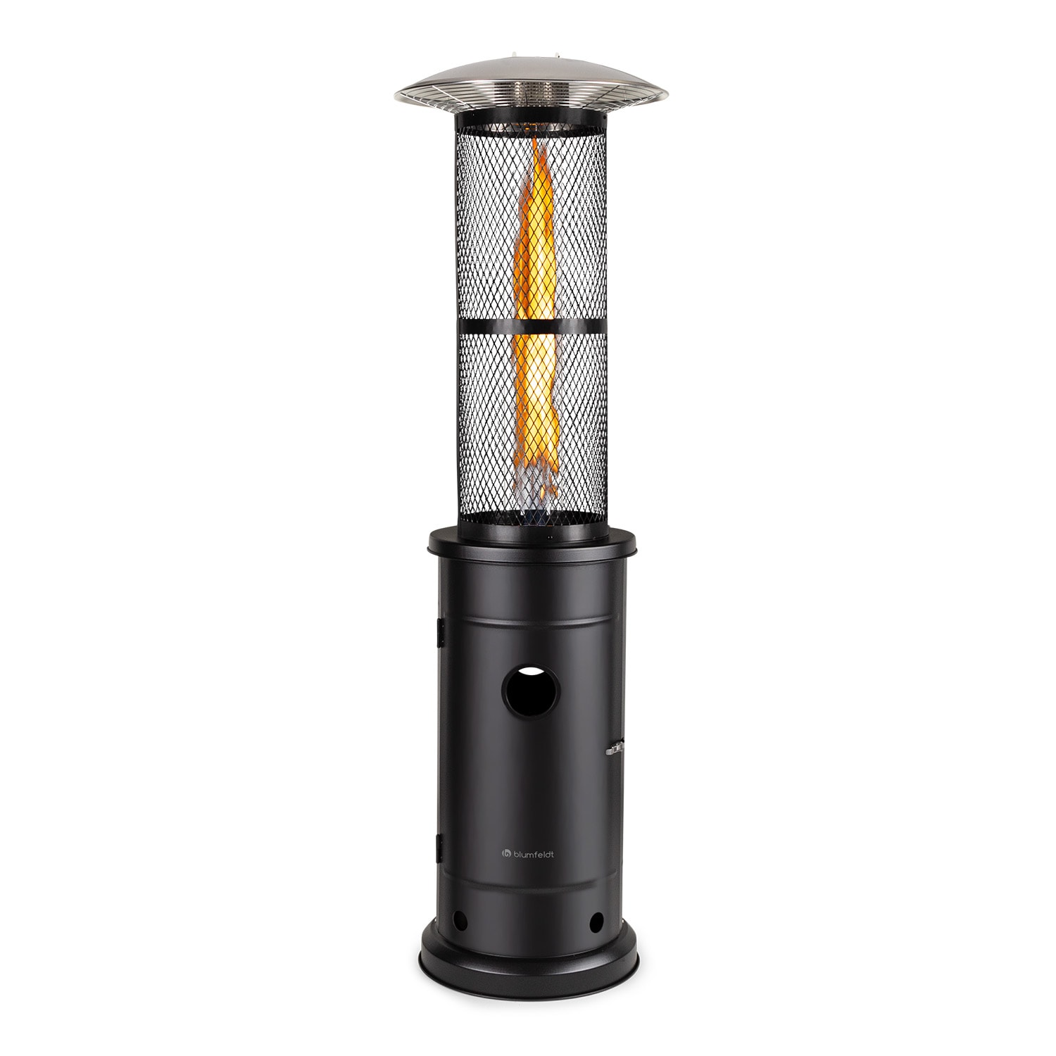 Goldflame Terrassenheizstrahler Gasheizer 11,2 kW Temperglas mobil Edelstahl