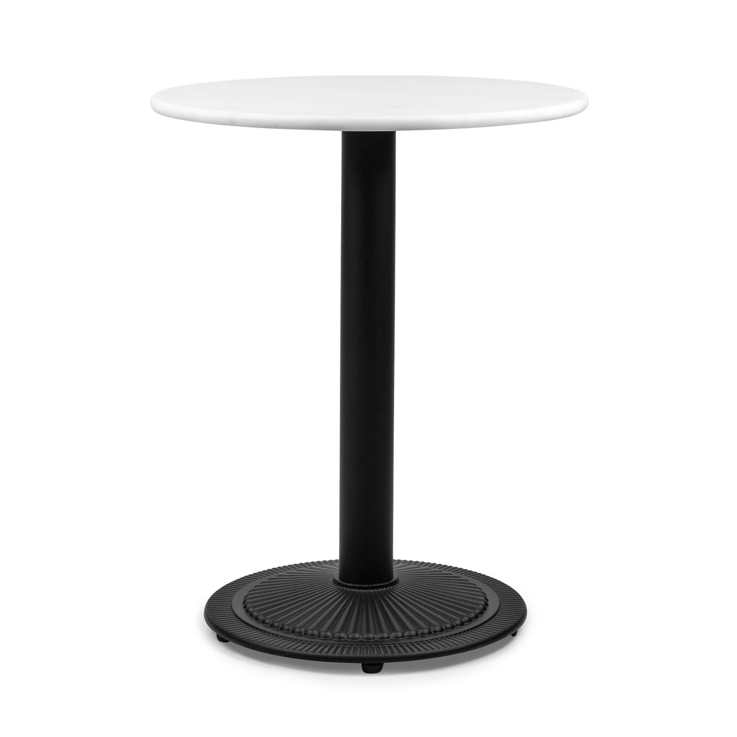 Patras Pearl Table bistrot Art Nouveau Marbre Ø 60 cm H 75 cm Fonte d'acier
